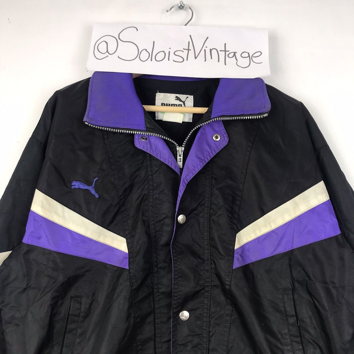 Puma Vintage PUMA Black Track Top Windbreaker Jacket Size US M / EU 48-50 / 2 - 3 Thumbnail