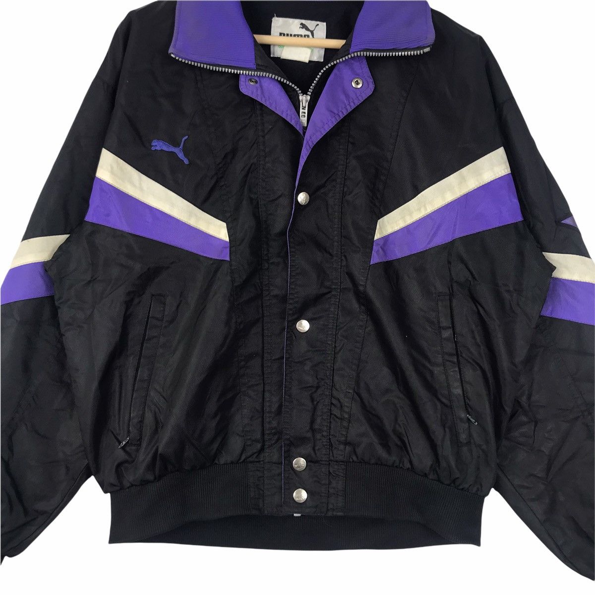 Puma Vintage PUMA Black Track Top Windbreaker Jacket Size US M / EU 48-50 / 2 - 4 Thumbnail