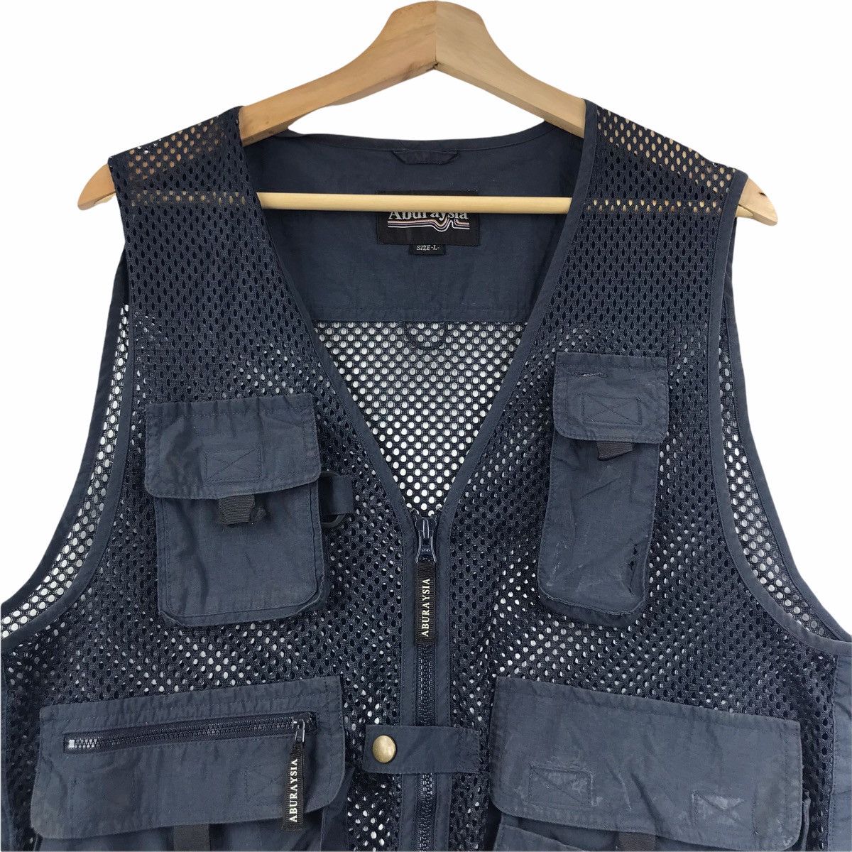 Vintage ABURAYSIA Fishing Tactical Vest Jacket Size US L / EU 52-54 / 3 - 3 Thumbnail