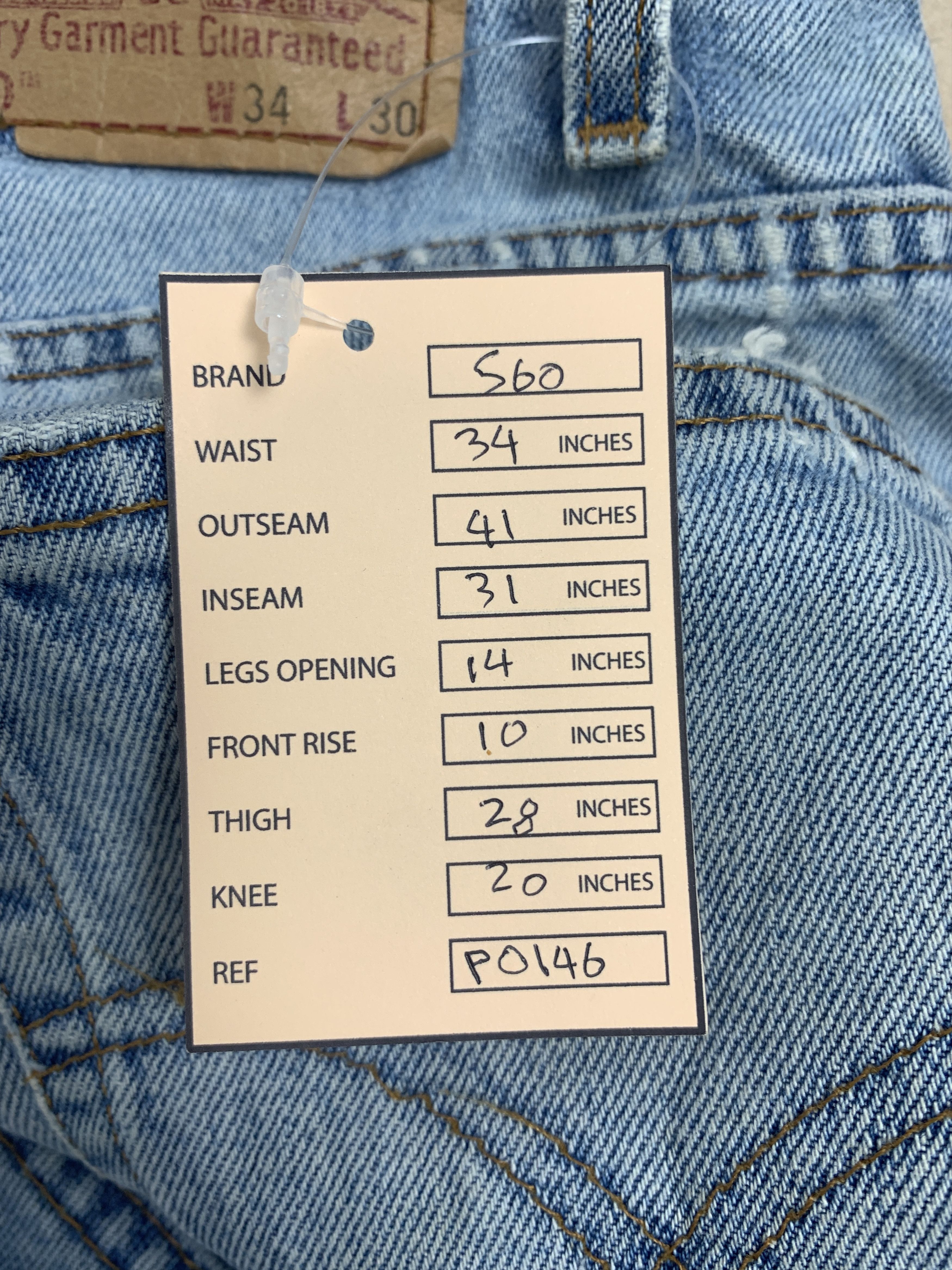 Levi's Vintage LEVI'S 560 Distressed Faded Loose Fit Tapered Leg Size US 34 / EU 50 - 17 Thumbnail