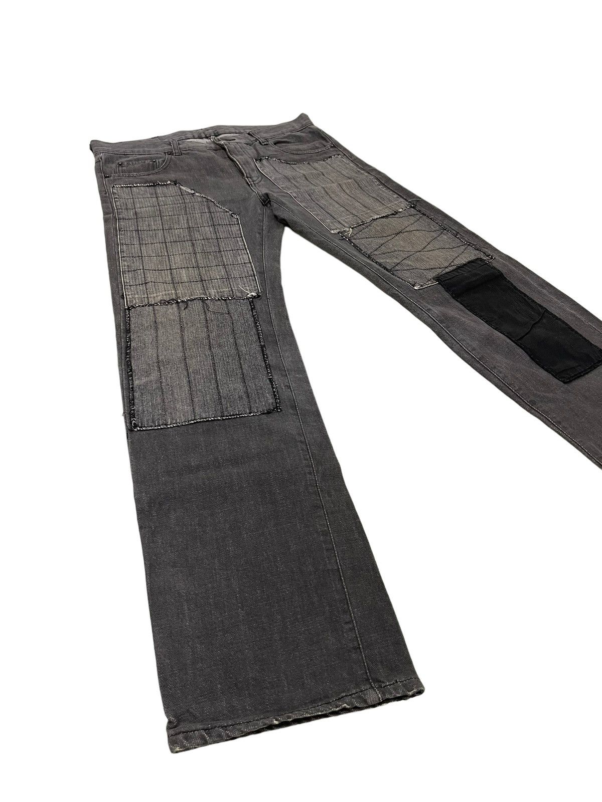 Japanese Brand Slim Jeans 2002 Neighborhood Patchwork Boro 2🟦7 Size US 34 / EU 50 - 11 Thumbnail