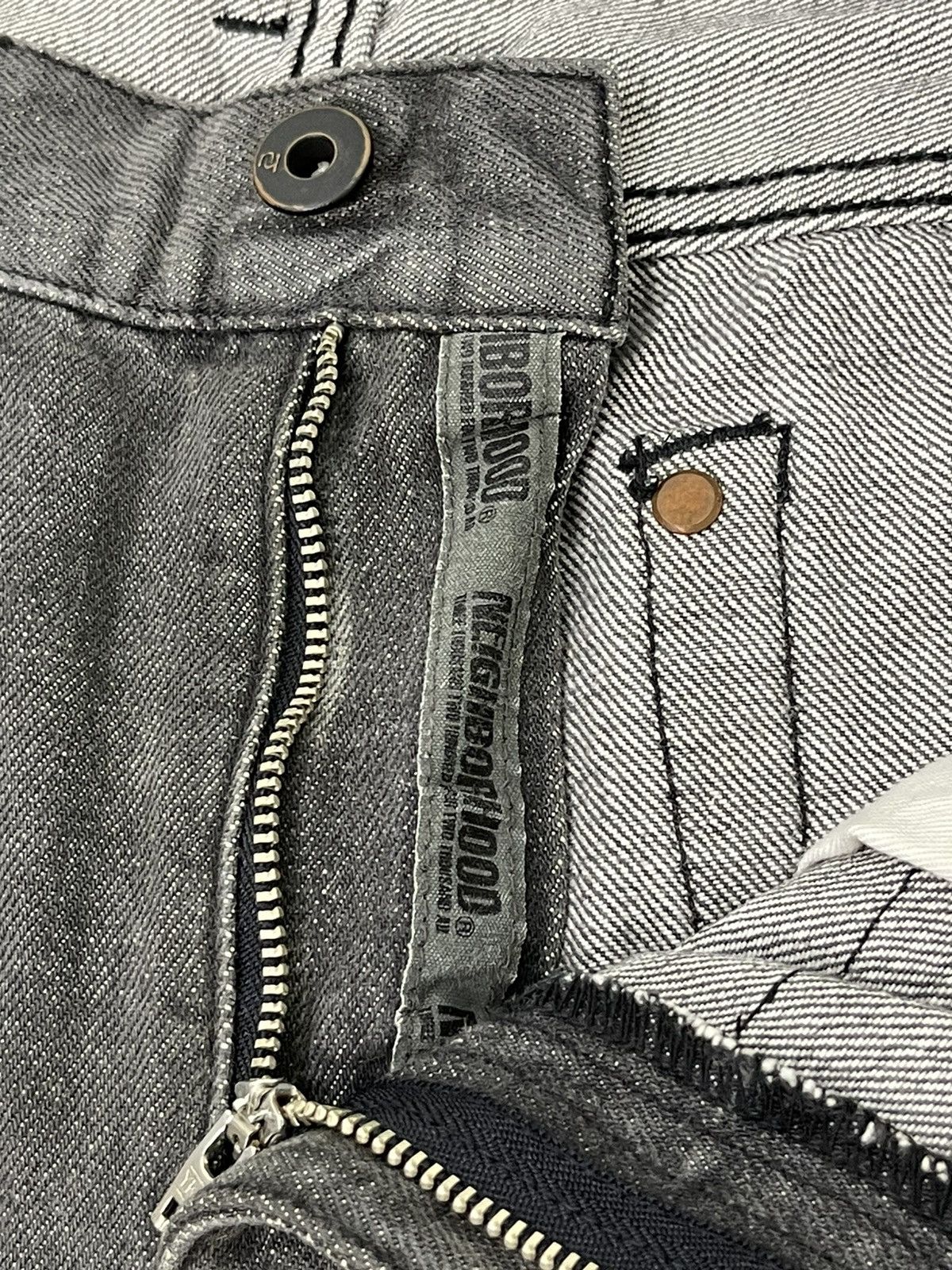 Japanese Brand Slim Jeans 2002 Neighborhood Patchwork Boro 2🟦7 Size US 34 / EU 50 - 20 Thumbnail