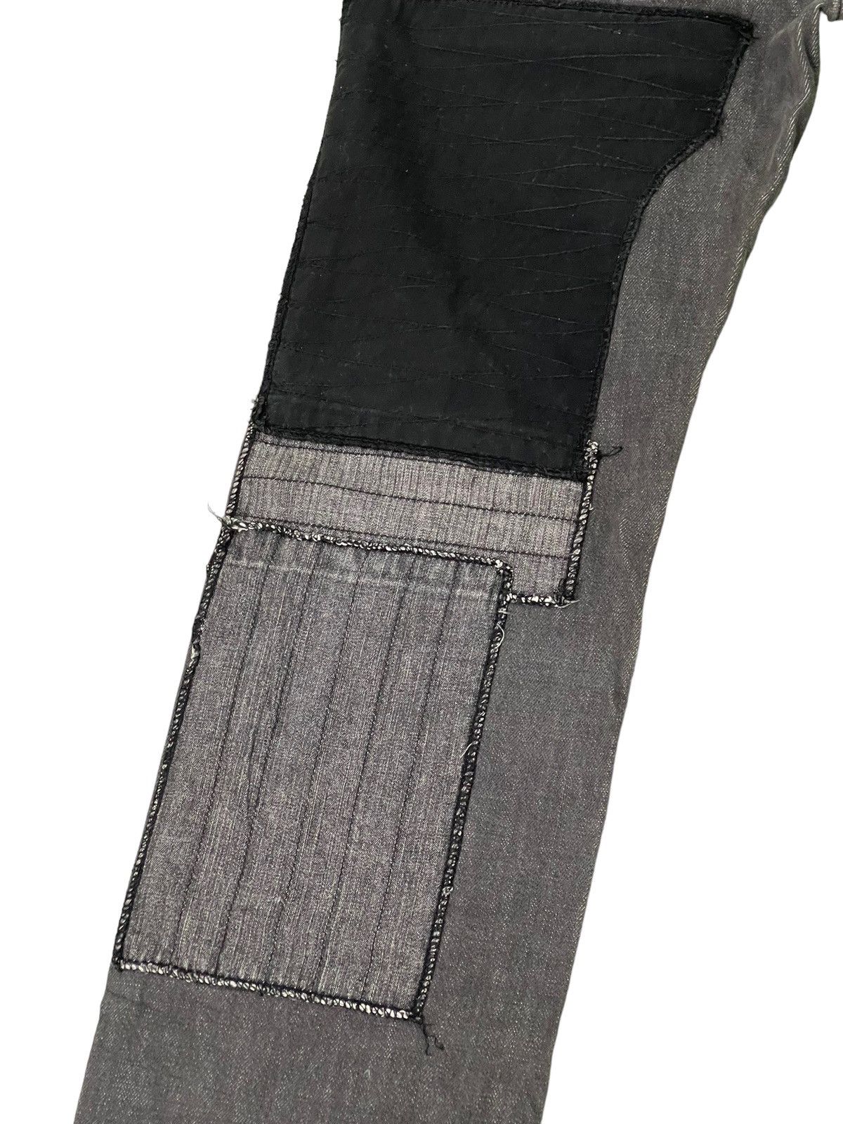 Japanese Brand Slim Jeans 2002 Neighborhood Patchwork Boro 2🟦7 Size US 34 / EU 50 - 6 Thumbnail