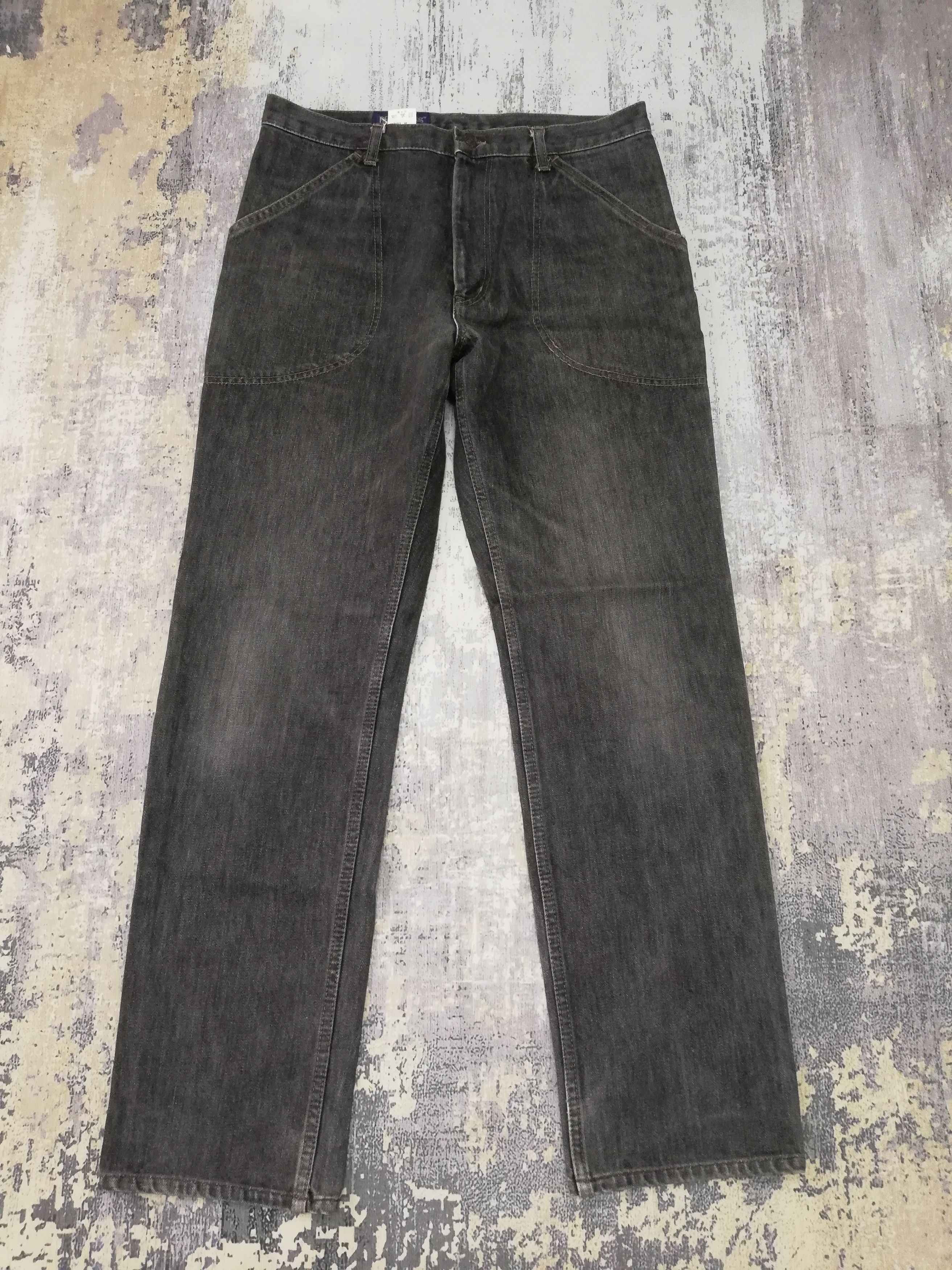 Japanese Brand Nepenthes Japan Black Wash Distressed Denim Jeans 33 Size US 33 - 1 Thumbnail