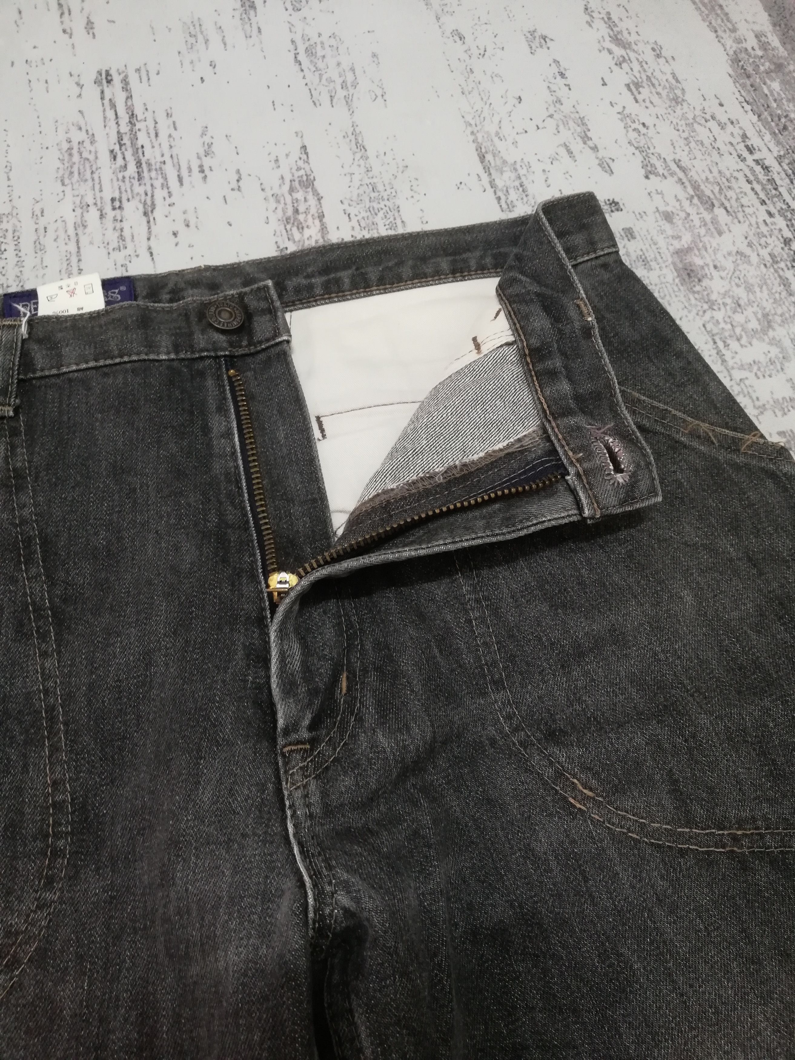 Japanese Brand Nepenthes Japan Black Wash Distressed Denim Jeans 33 Size US 33 - 3 Thumbnail