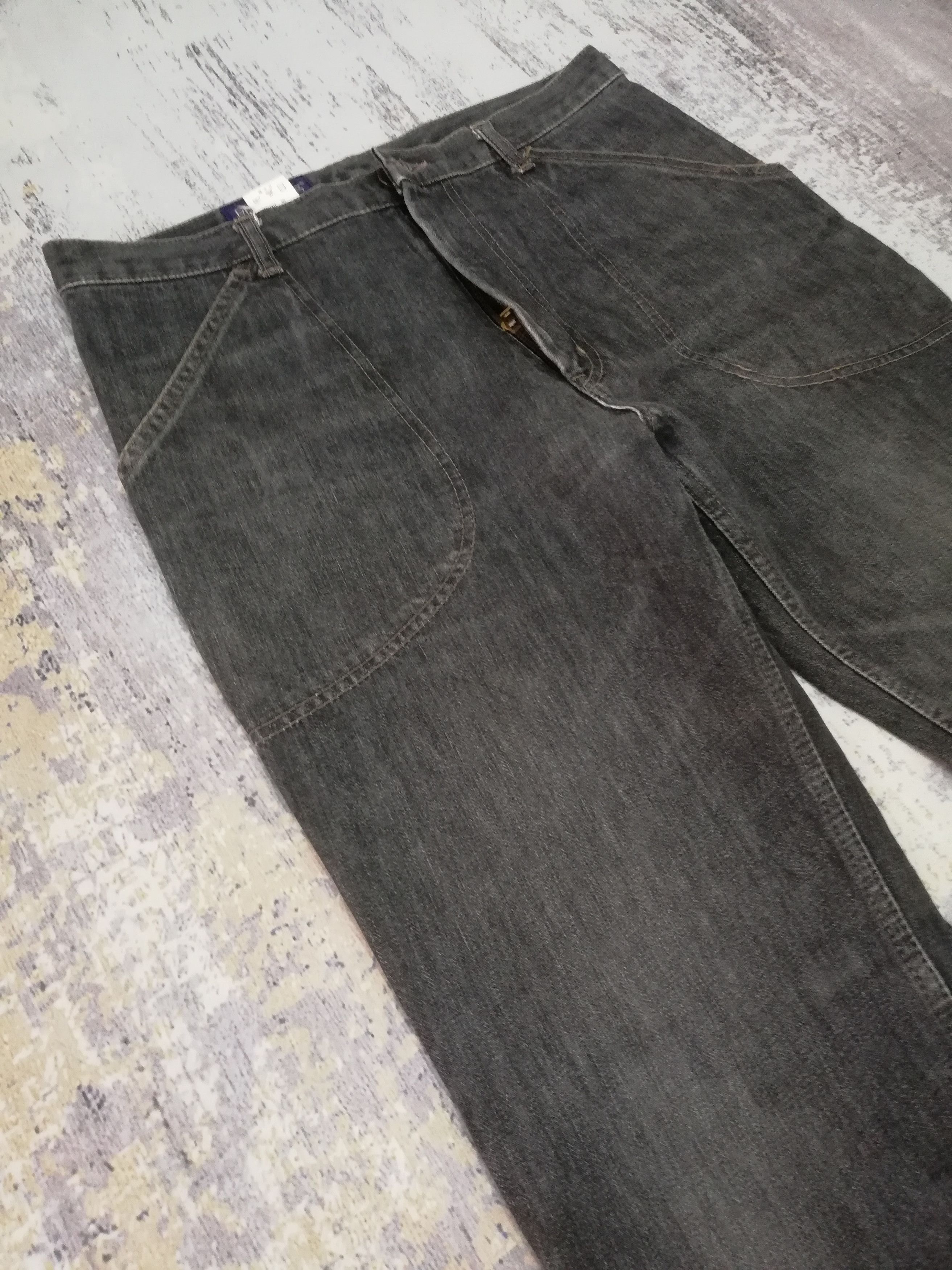 Japanese Brand Nepenthes Japan Black Wash Distressed Denim Jeans 33 Size US 33 - 5 Thumbnail