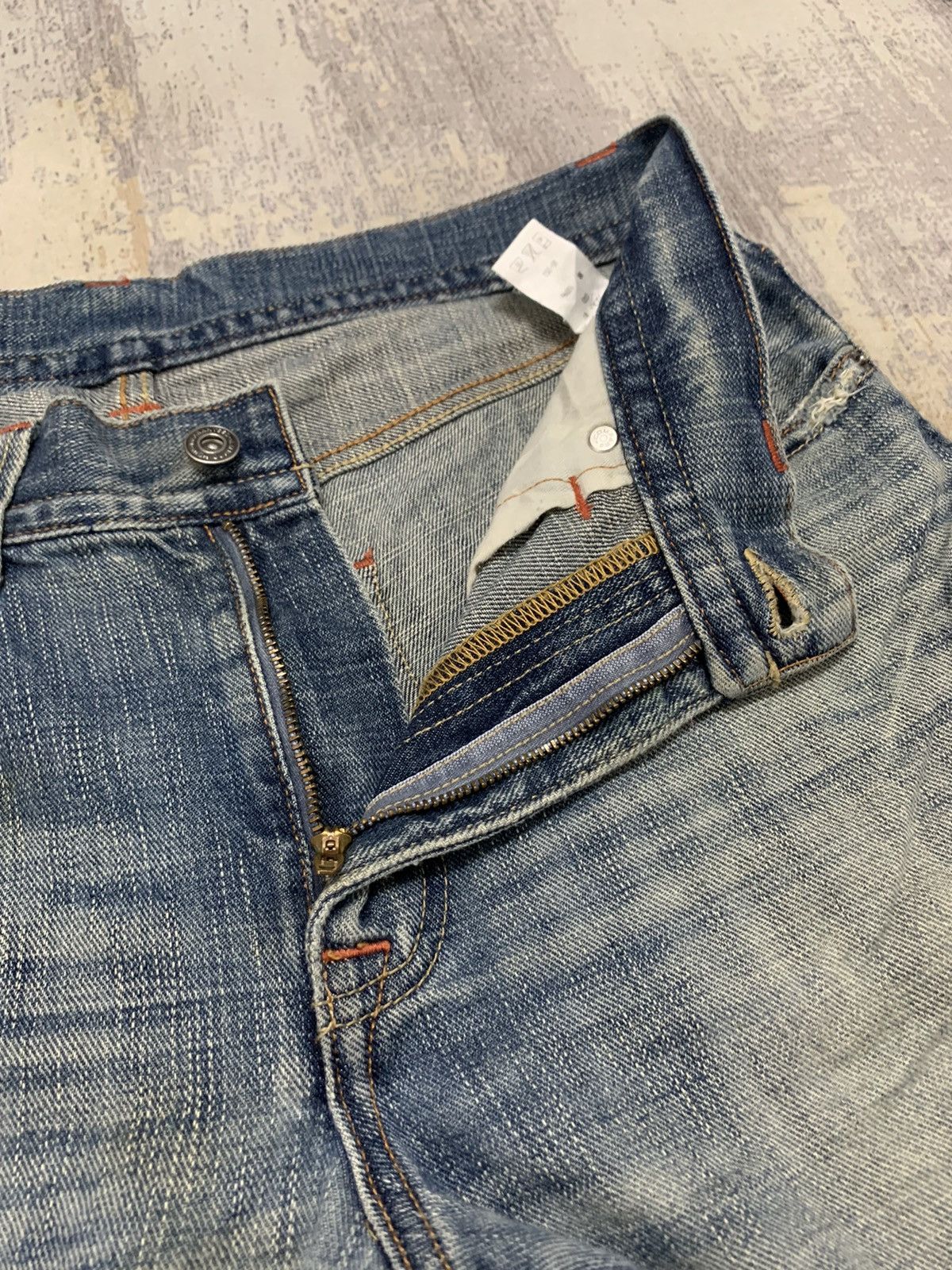 Japanese Brand American College Fashion GLHEART Distressed Denim 32x30 Size US 32 / EU 48 - 8 Thumbnail
