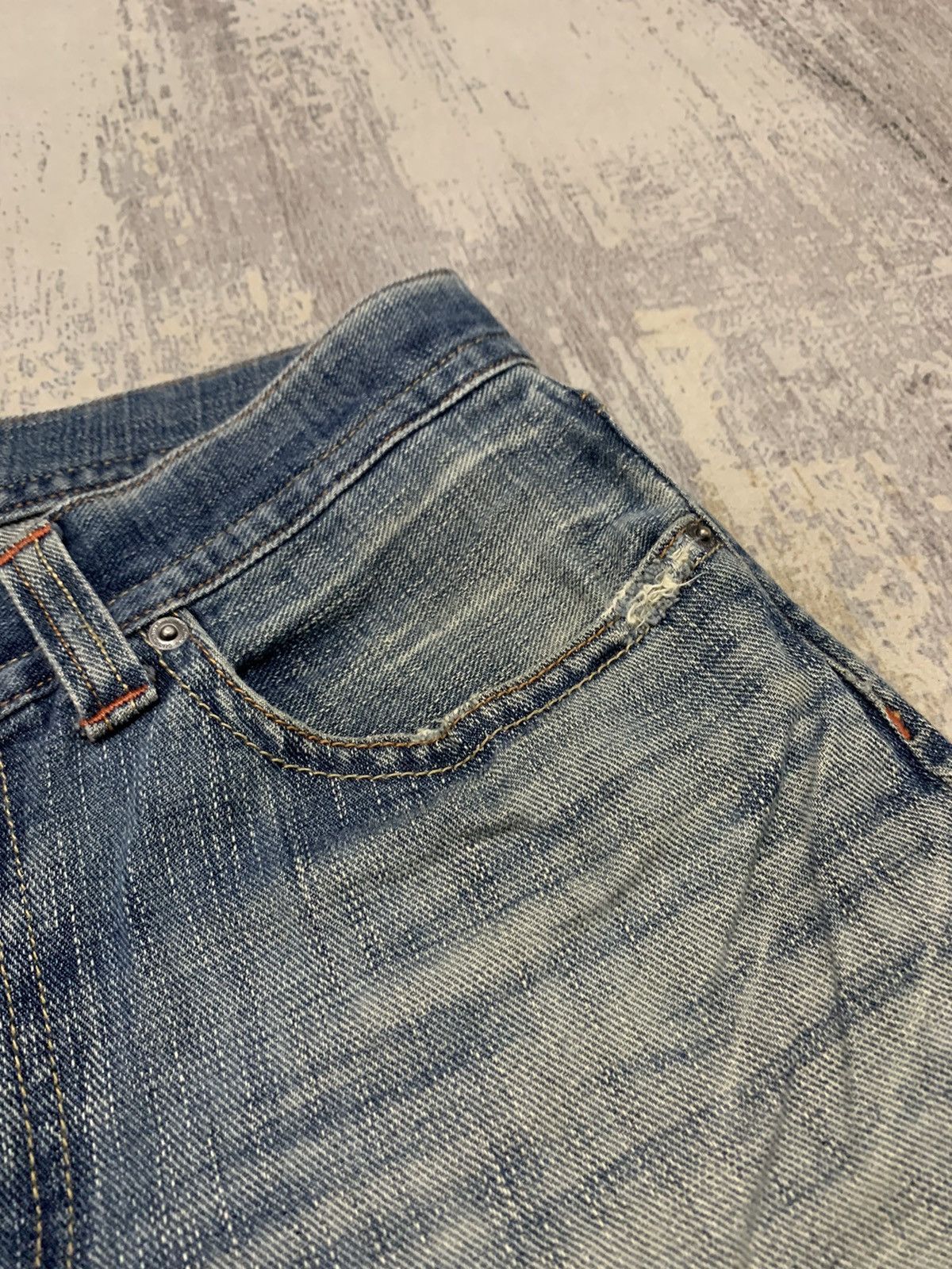 Japanese Brand American College Fashion GLHEART Distressed Denim 32x30 Size US 32 / EU 48 - 6 Thumbnail