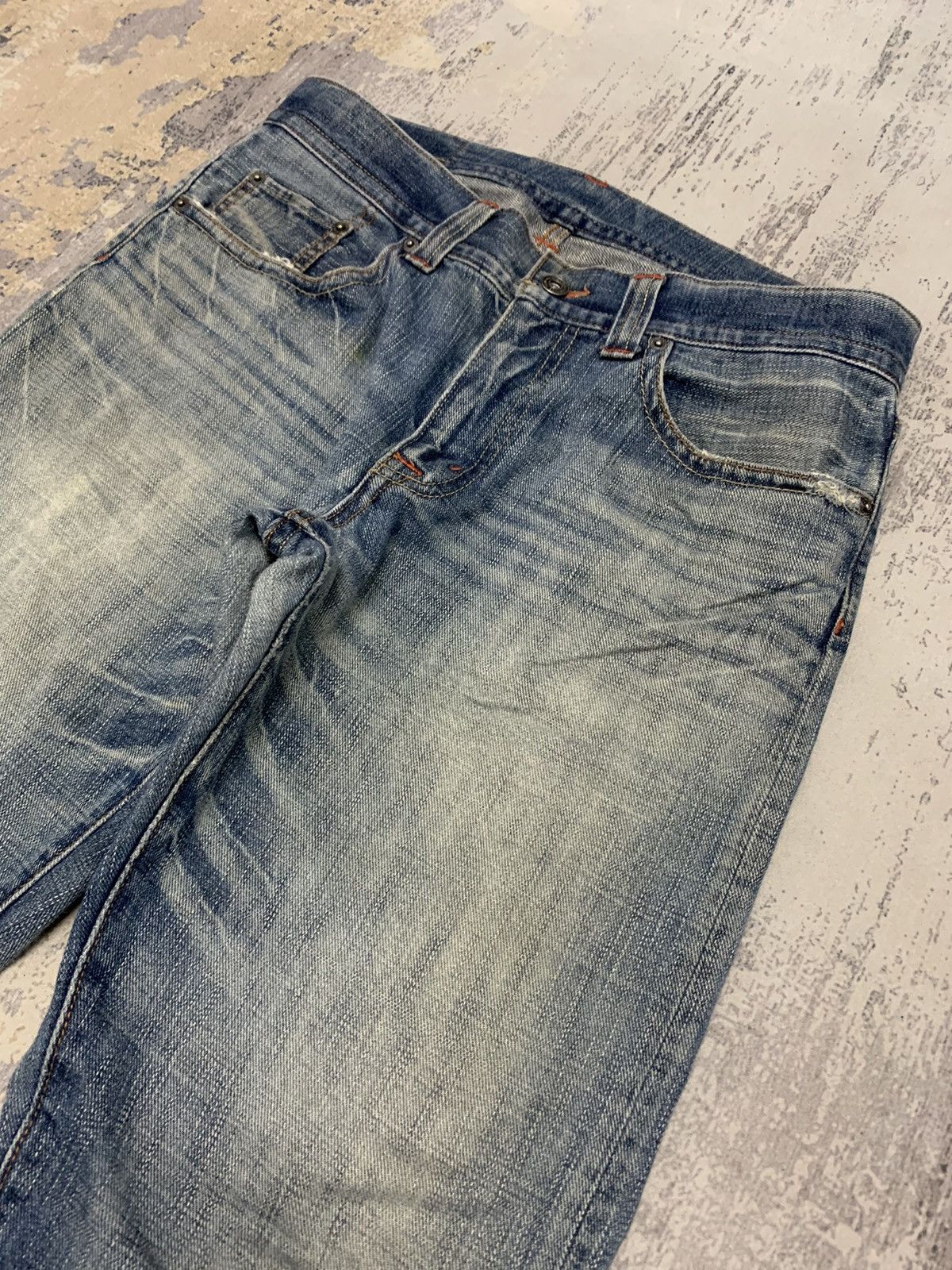 Japanese Brand American College Fashion GLHEART Distressed Denim 32x30 Size US 32 / EU 48 - 3 Thumbnail