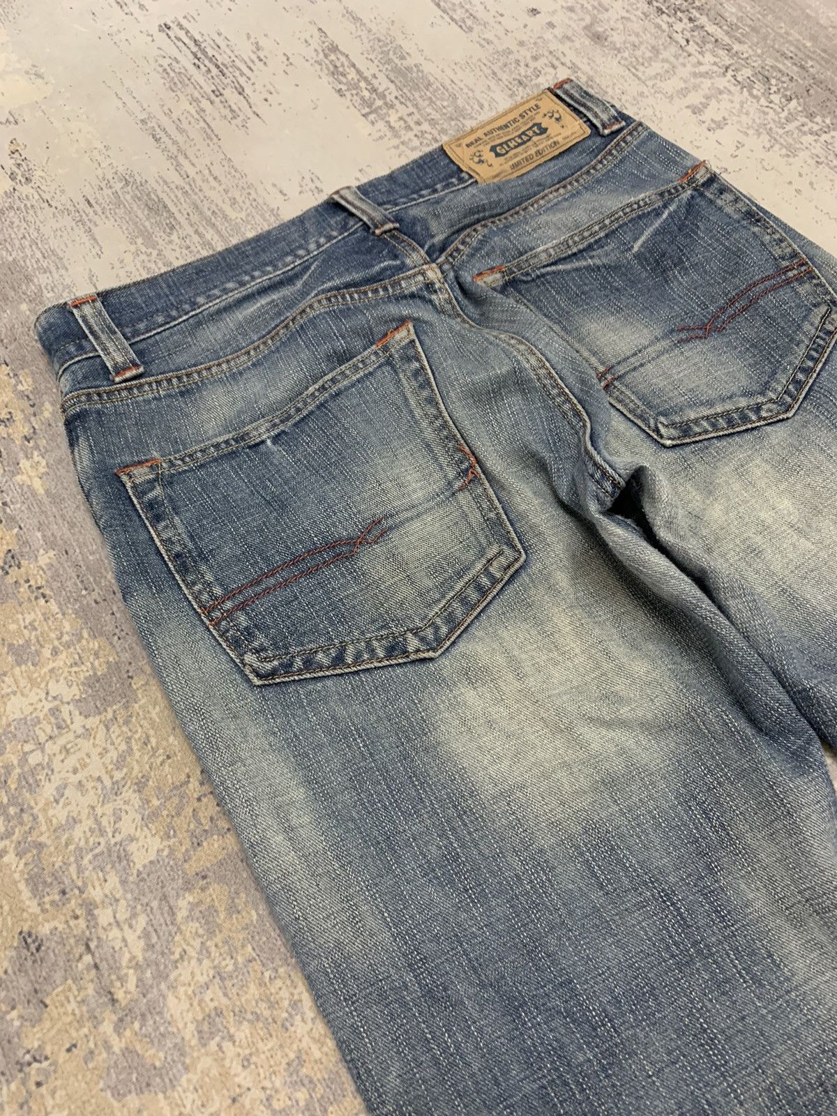 Japanese Brand American College Fashion GLHEART Distressed Denim 32x30 Size US 32 / EU 48 - 10 Thumbnail