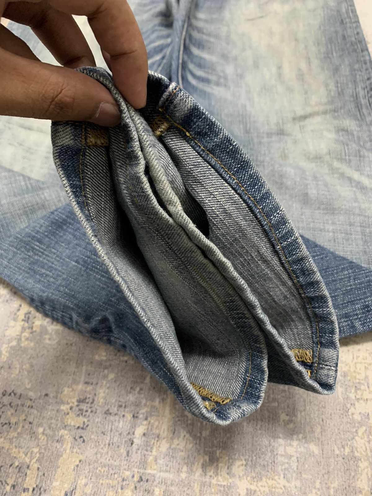 Japanese Brand American College Fashion GLHEART Distressed Denim 32x30 Size US 32 / EU 48 - 5 Thumbnail