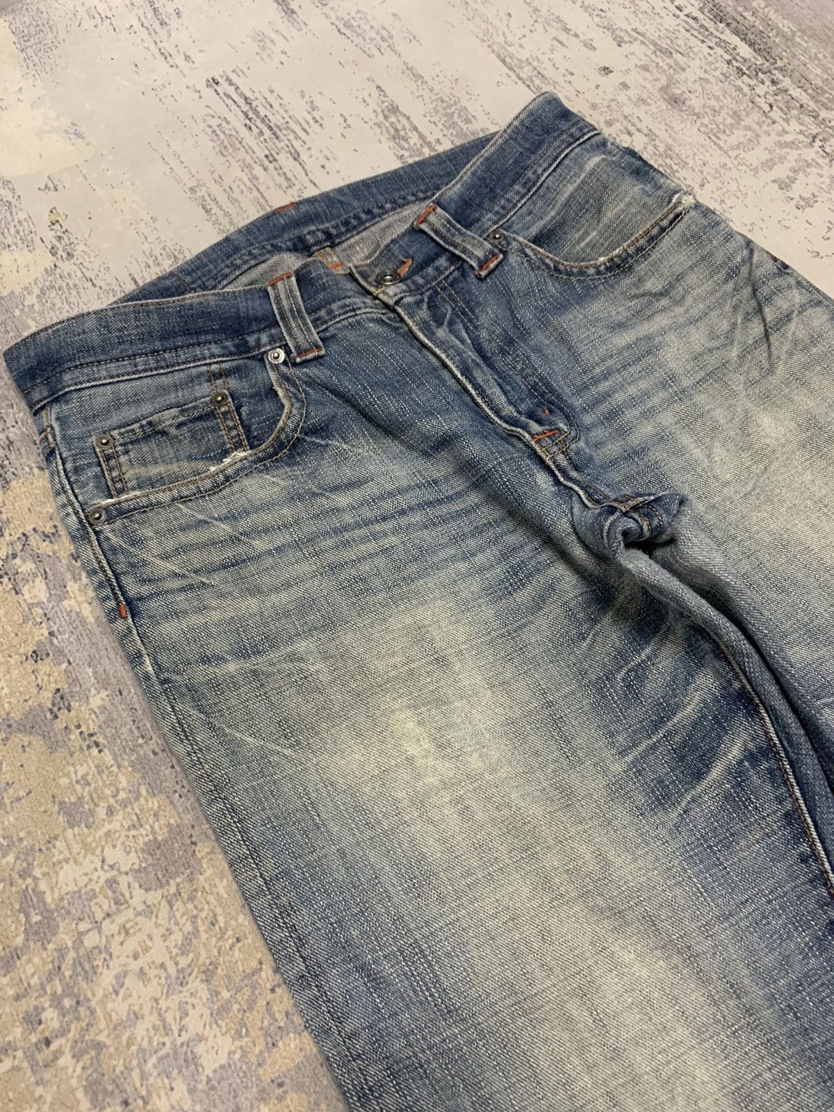 Japanese Brand American College Fashion GLHEART Distressed Denim 32x30 Size US 32 / EU 48 - 2 Thumbnail
