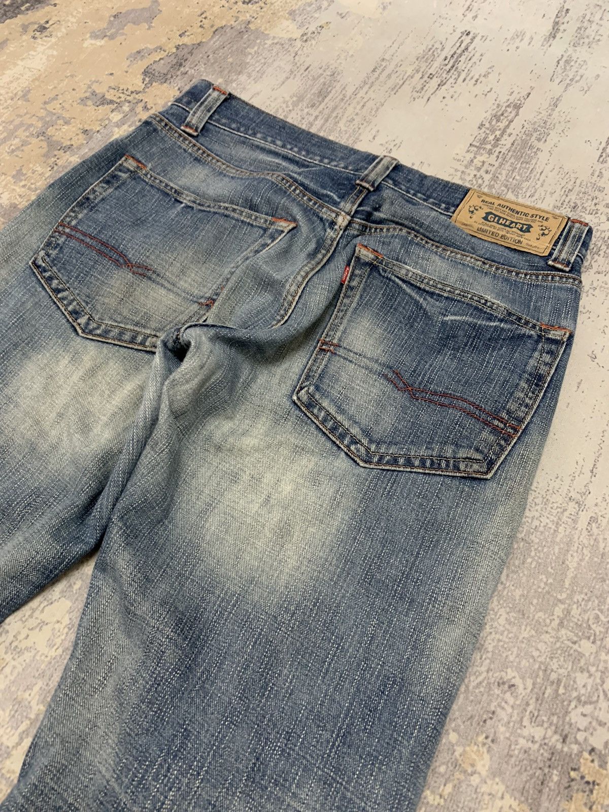 Japanese Brand American College Fashion GLHEART Distressed Denim 32x30 Size US 32 / EU 48 - 11 Thumbnail