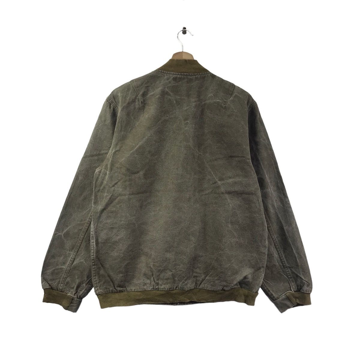 Vintage FRENCH MARKET Faded Design Khaki Bomber Jacket Size US M / EU 48-50 / 2 - 6 Thumbnail