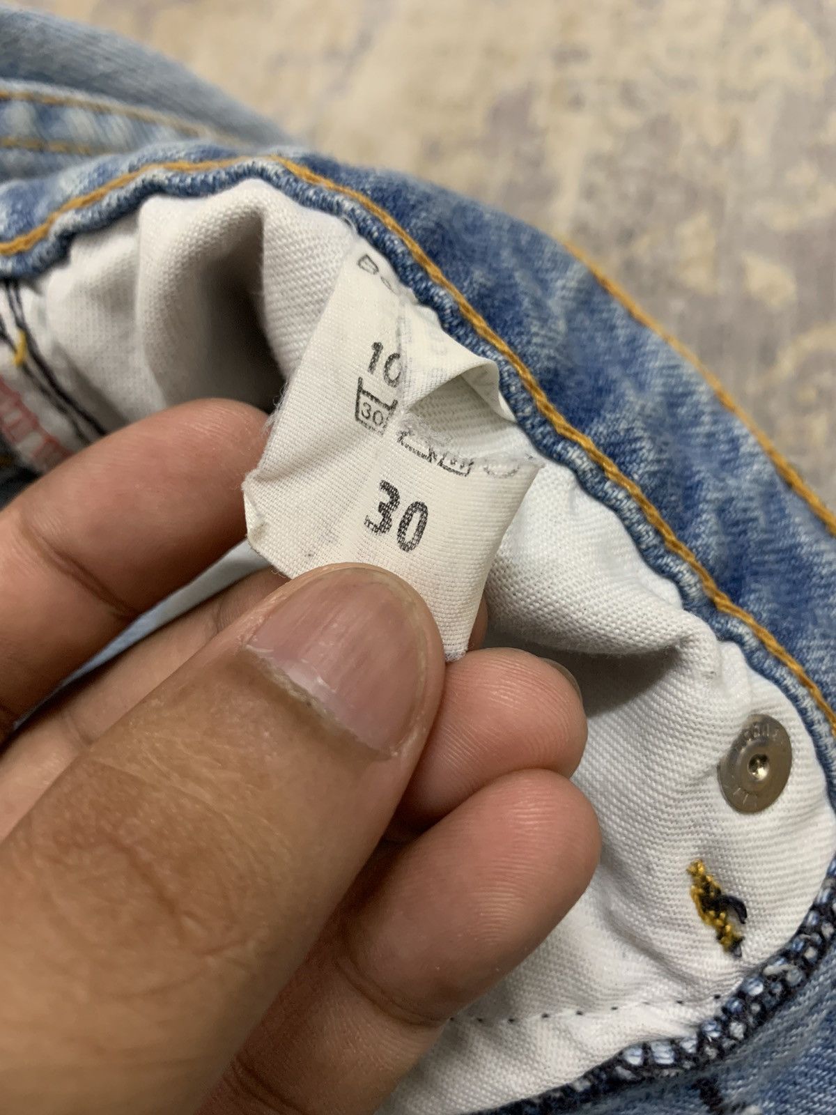 Japanese Brand Vintage Bonaventure Made in France Distressed Denim Jeans Size US 30 / EU 46 - 13 Thumbnail