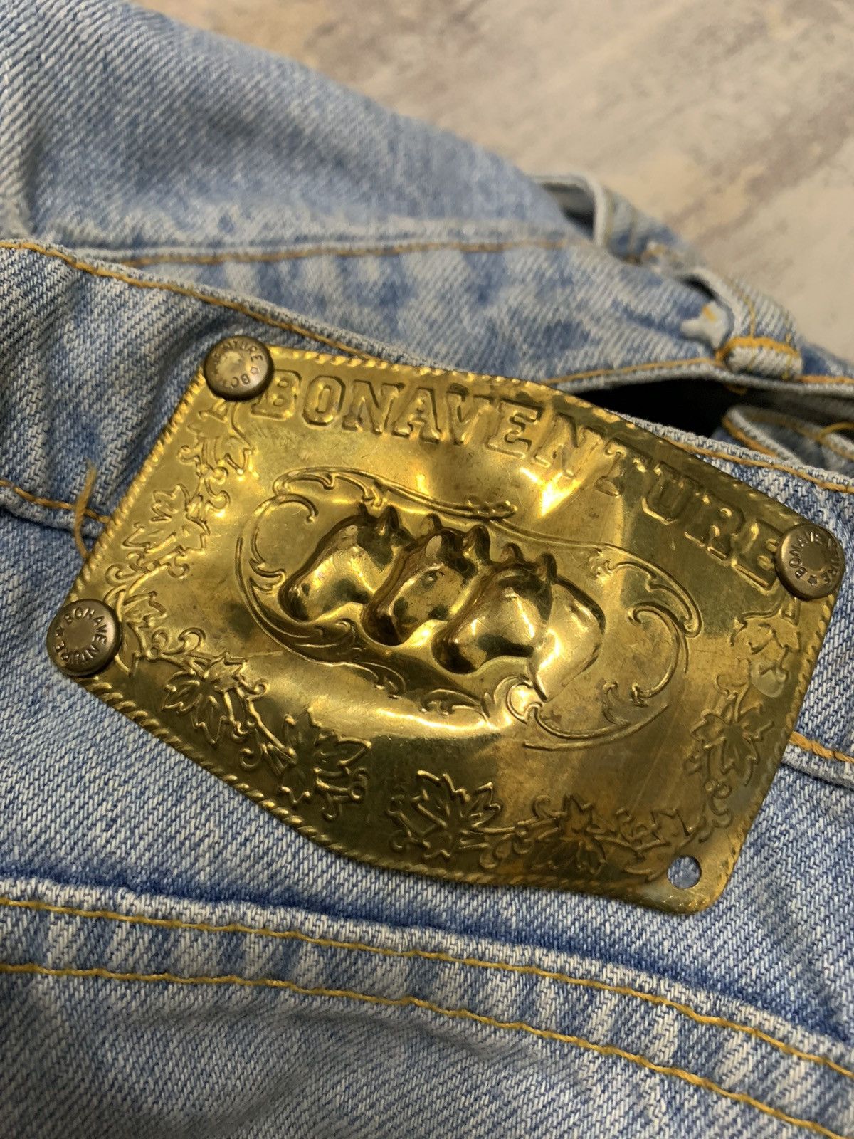 Japanese Brand Vintage Bonaventure Made in France Distressed Denim Jeans Size US 30 / EU 46 - 14 Thumbnail