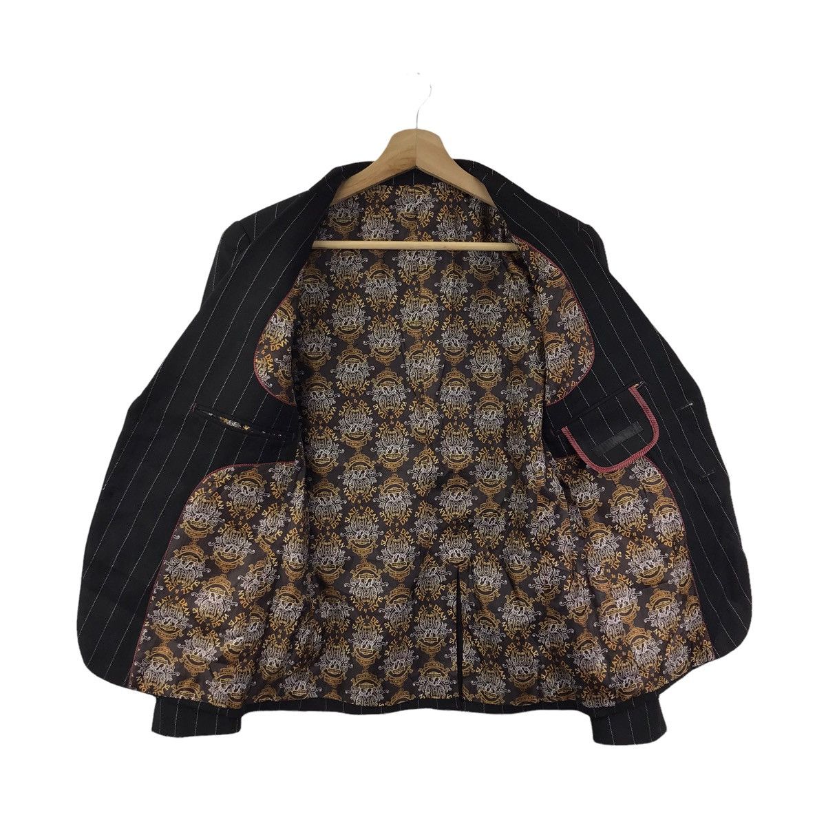 Vintage SLATL & DEAN Chacigo Trade Mark Stripes Black Blazer Coat Size US S / EU 44-46 / 1 - 6 Thumbnail