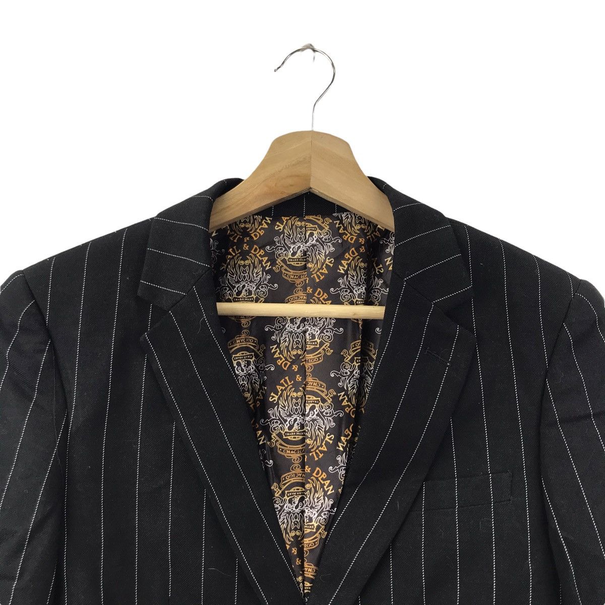 Vintage SLATL & DEAN Chacigo Trade Mark Stripes Black Blazer Coat Size US S / EU 44-46 / 1 - 2 Thumbnail