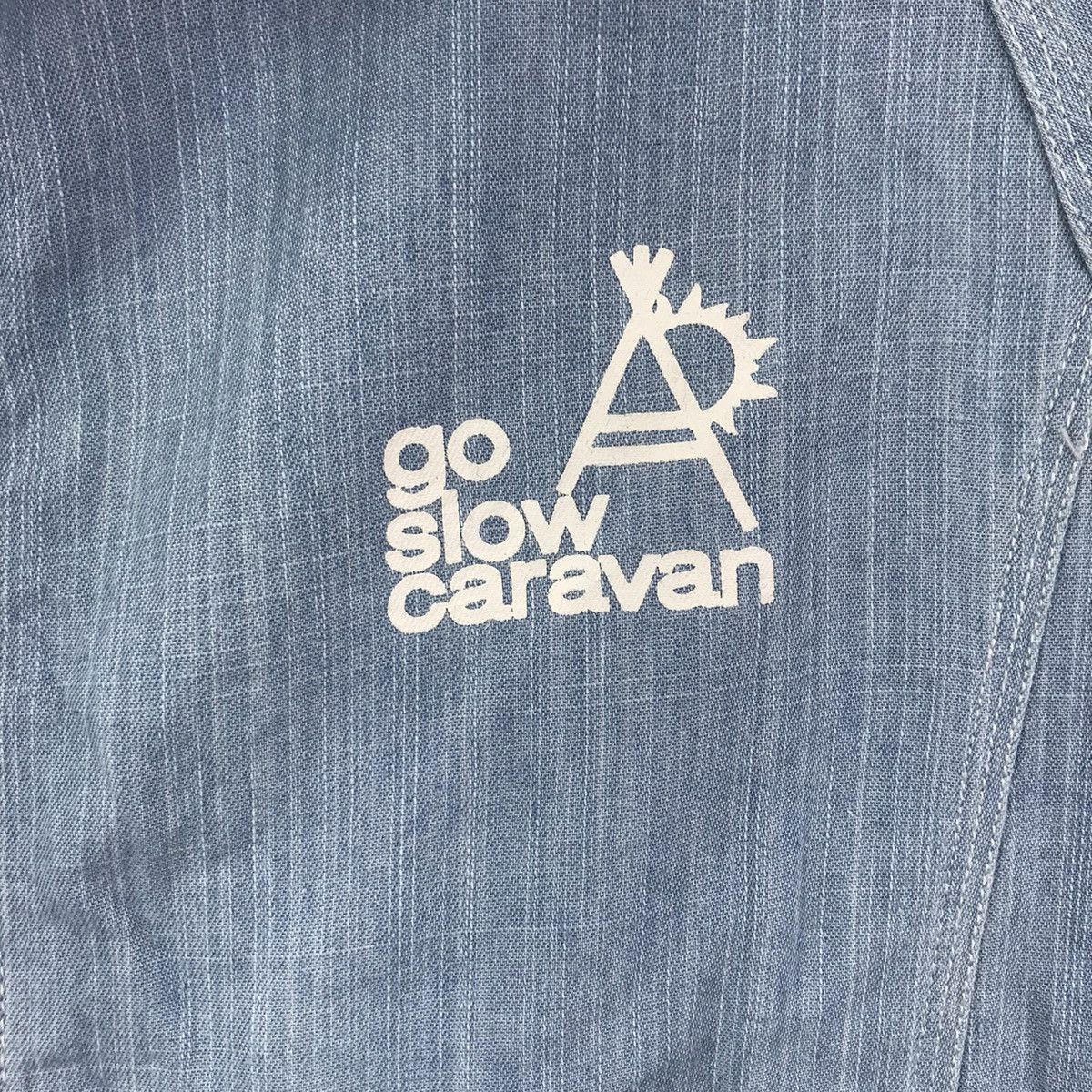 go slow caravan GO SLOW CARAVAN Seven Seas JapaneseBrand Hooded Denim Jacket Size US S / EU 44-46 / 1 - 3 Thumbnail
