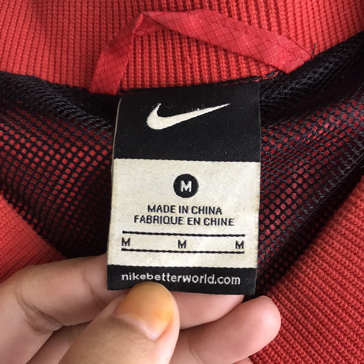 Nike Vintage NIKE SWOOSH Sport Red Windbreaker Jacket Size US M / EU 48-50 / 2 - 5 Thumbnail