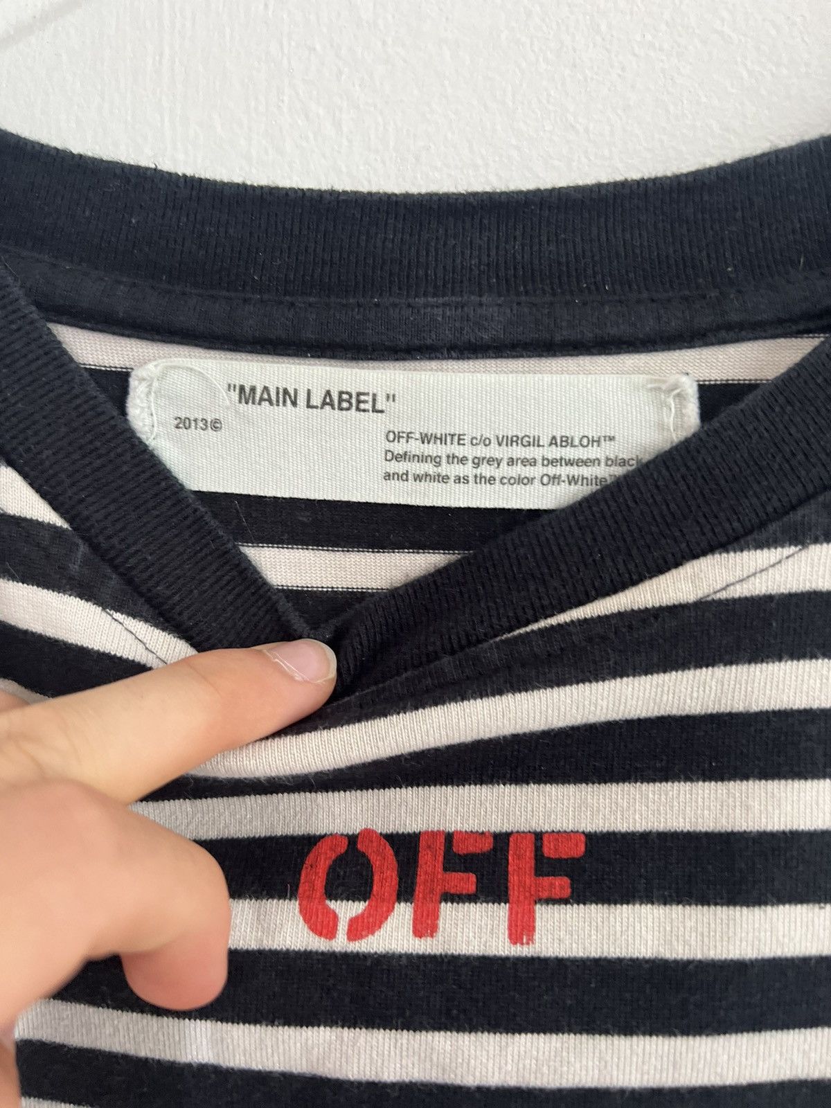 Off-White Off white mirror strips Long sleeve TEE Size US M / EU 48-50 / 2 - 9 Thumbnail