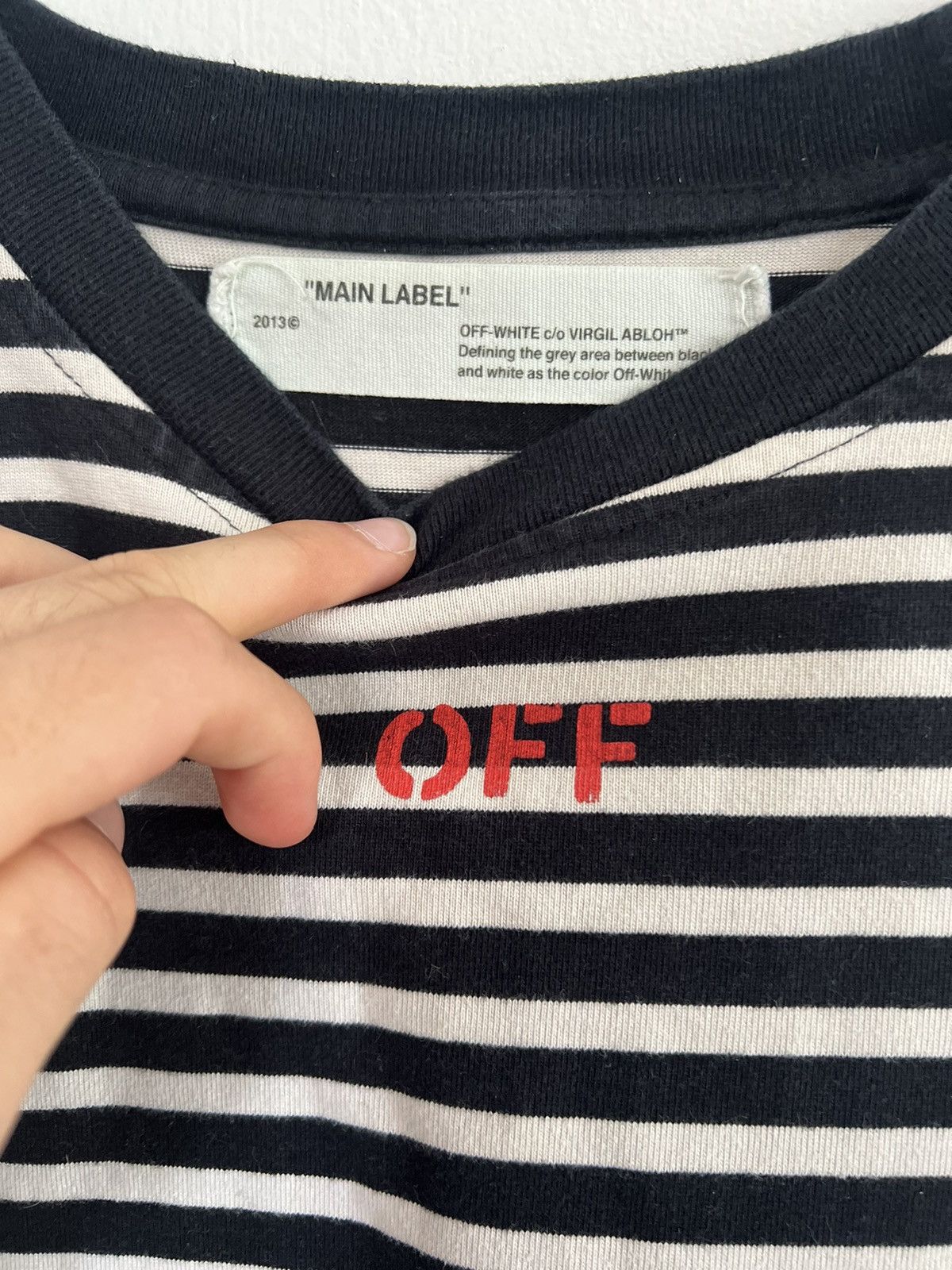 Off-White Off white mirror strips Long sleeve TEE Size US M / EU 48-50 / 2 - 8 Thumbnail