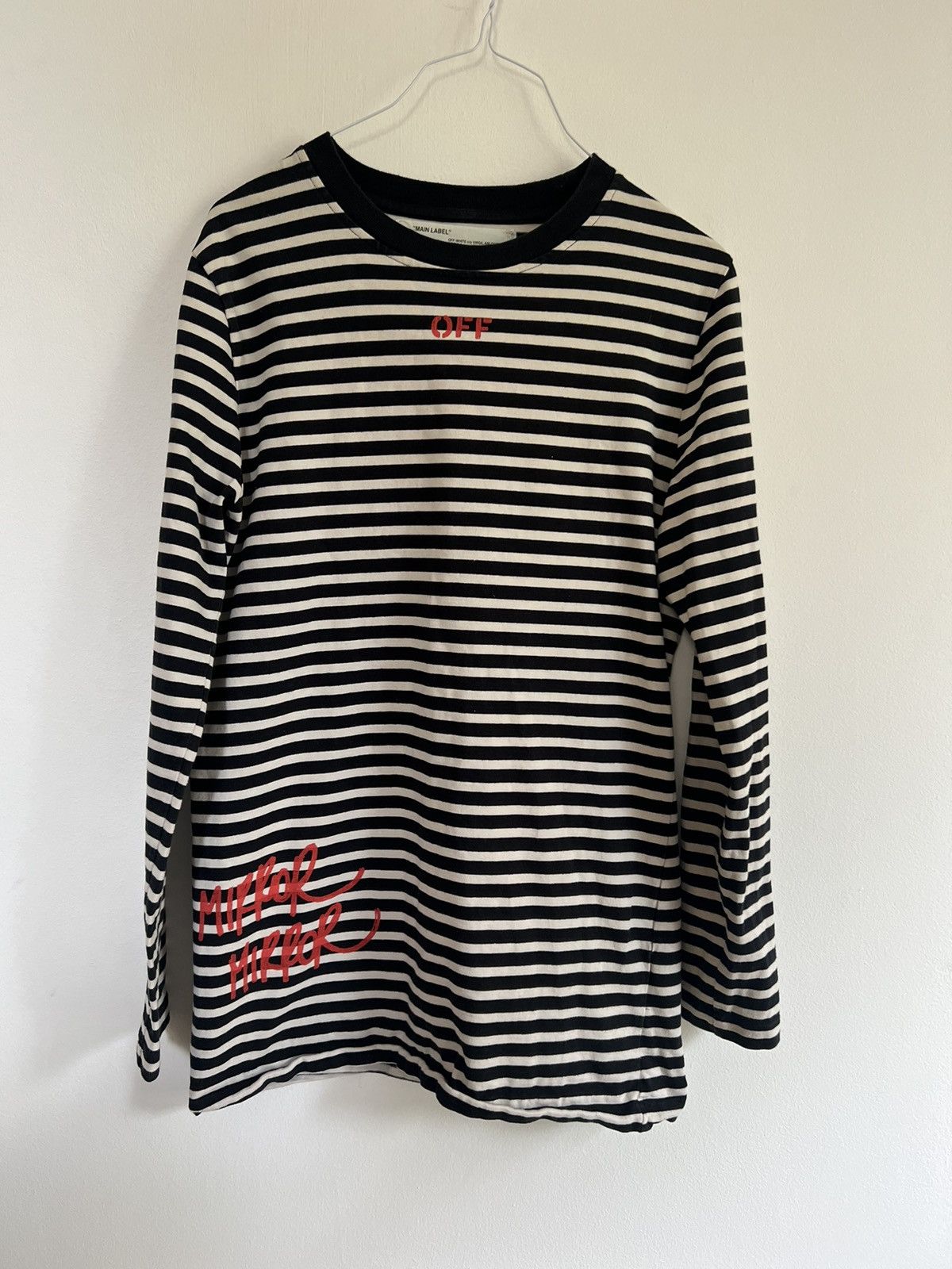 Off-White Off white mirror strips Long sleeve TEE Size US M / EU 48-50 / 2 - 3 Thumbnail