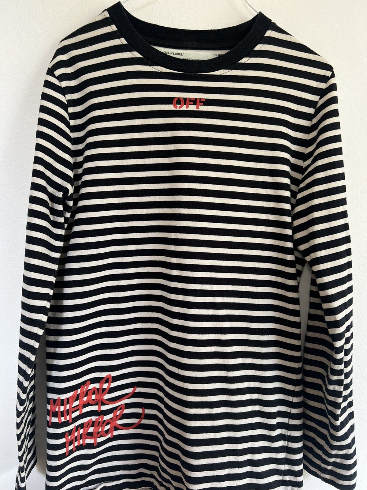 Off-White Off white mirror strips Long sleeve TEE Size US M / EU 48-50 / 2 - 4 Thumbnail