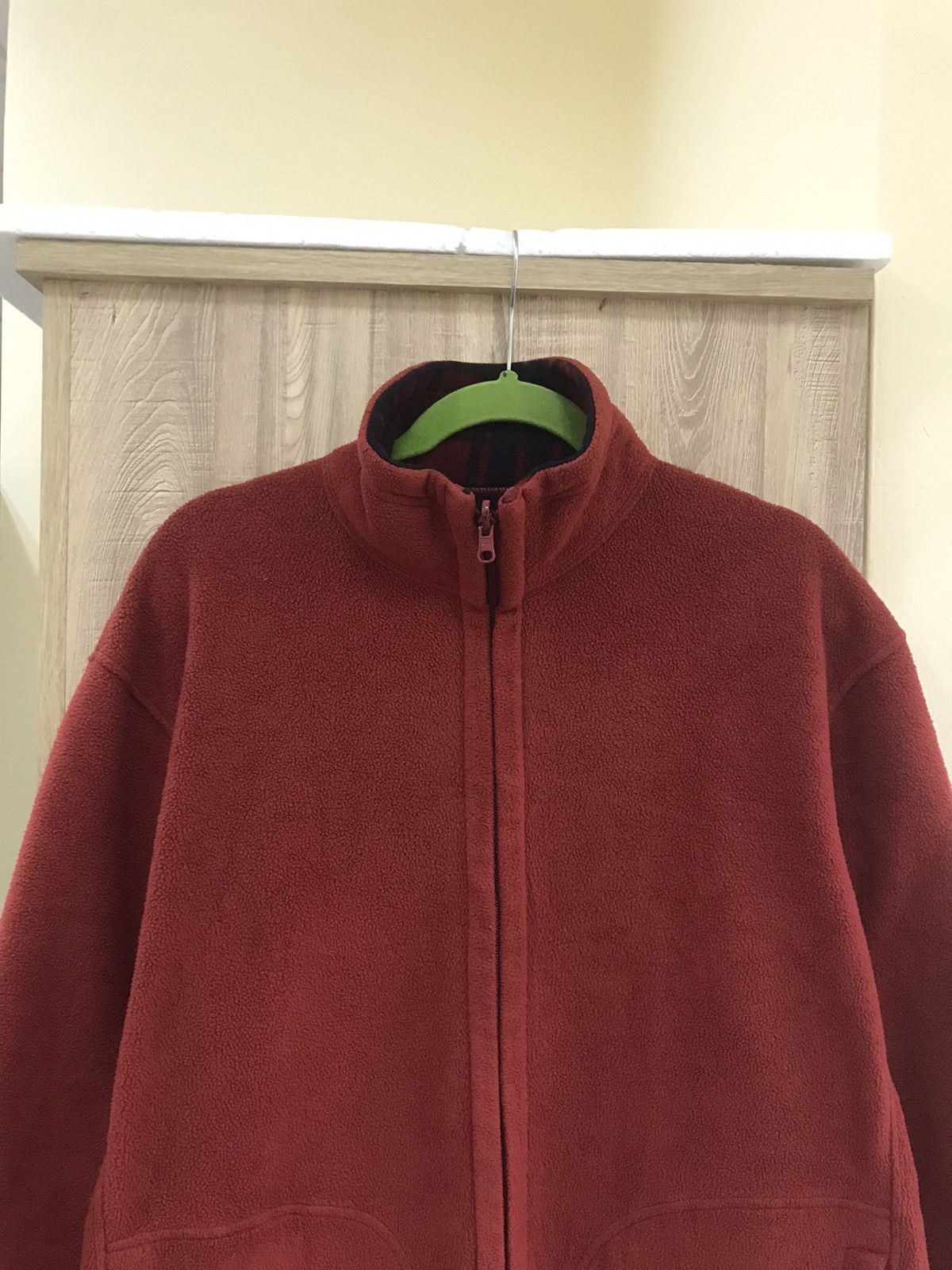 GU UNIQLO Red Reversible Fleece Jacket Size US L / EU 52-54 / 3 - 16 Thumbnail