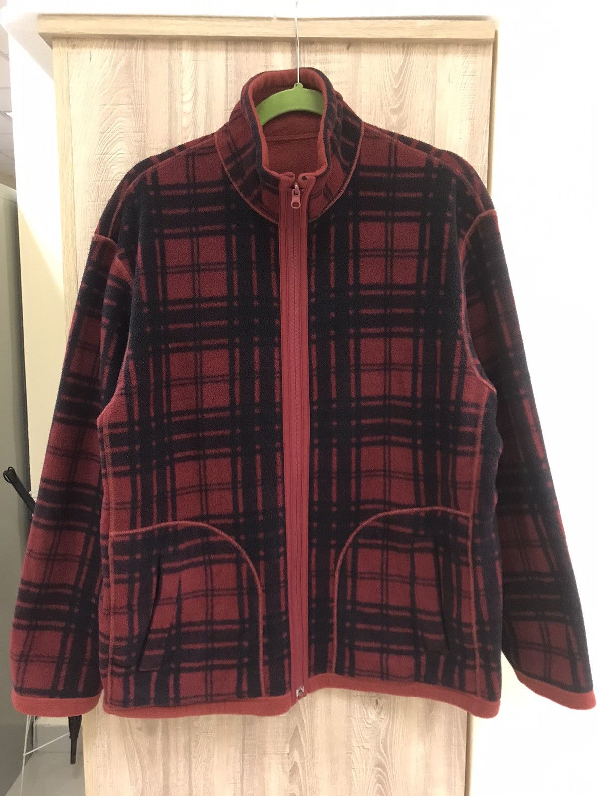 UNIQLO Red Reversible Fleece Jacket