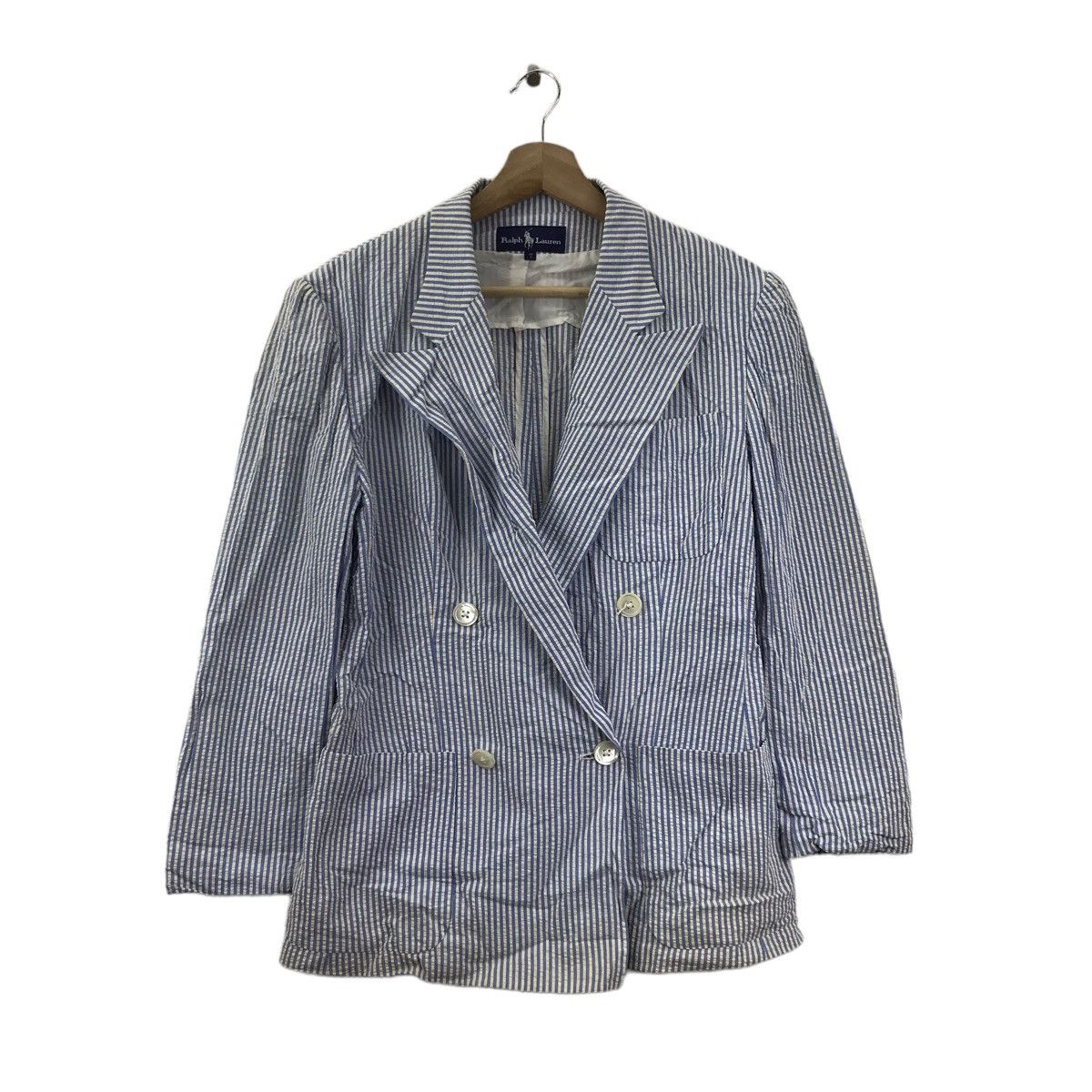 Ralph Lauren RALPH LAUREN Blue Stripes Blazer Coat Jacket Size US XS / EU 42 / 0 - 1 Thumbnail
