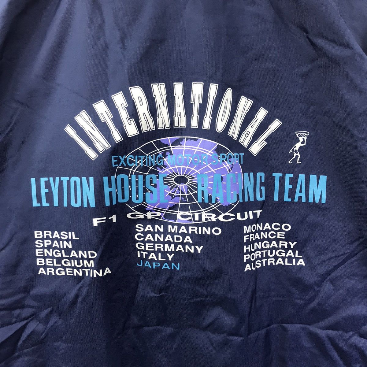 Vintage Vintage LEYTON HOUSE Racing Team Oversize Bomber Jacket Size US XL / EU 56 / 4 - 2 Thumbnail