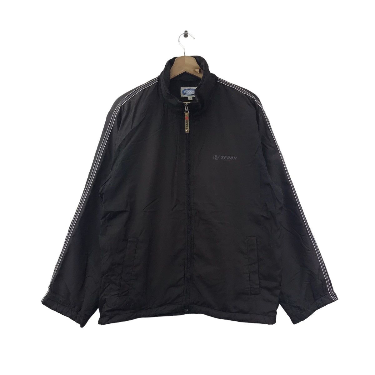 Vintage SPOON Honda Racing Team JapaneseBrand FullZipperLightJacket Size US L / EU 52-54 / 3 - 1 Thumbnail