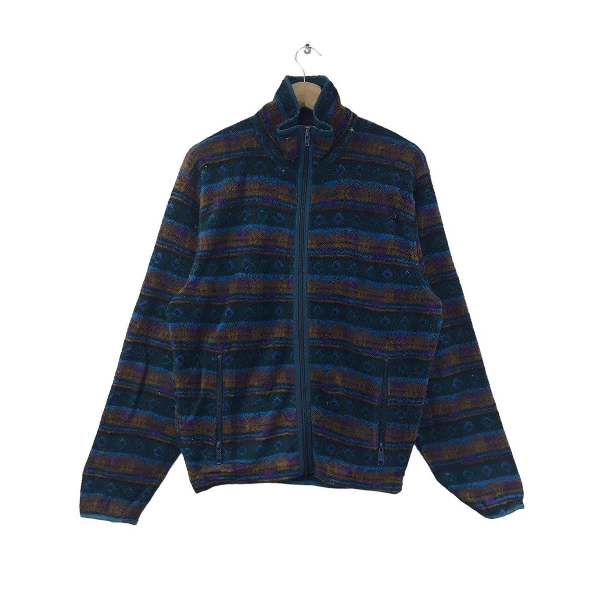 L.L. Bean Vintage LL BEAN USA Native Navajo AztecOverprintFleeceJacket Size US M / EU 48-50 / 2 - 1 Thumbnail