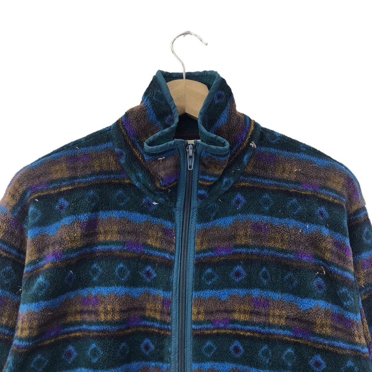 L.L. Bean Vintage LL BEAN USA Native Navajo AztecOverprintFleeceJacket Size US M / EU 48-50 / 2 - 2 Thumbnail