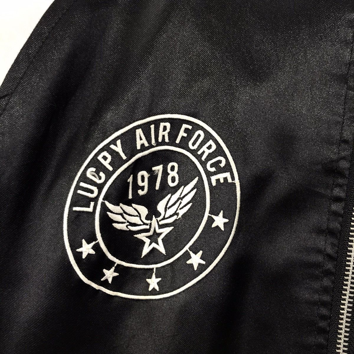 Vintage Vintage LUCPY AIRFORCE 1978 Varsity Sukajan Bomber Jacket Size US L / EU 52-54 / 3 - 5 Thumbnail
