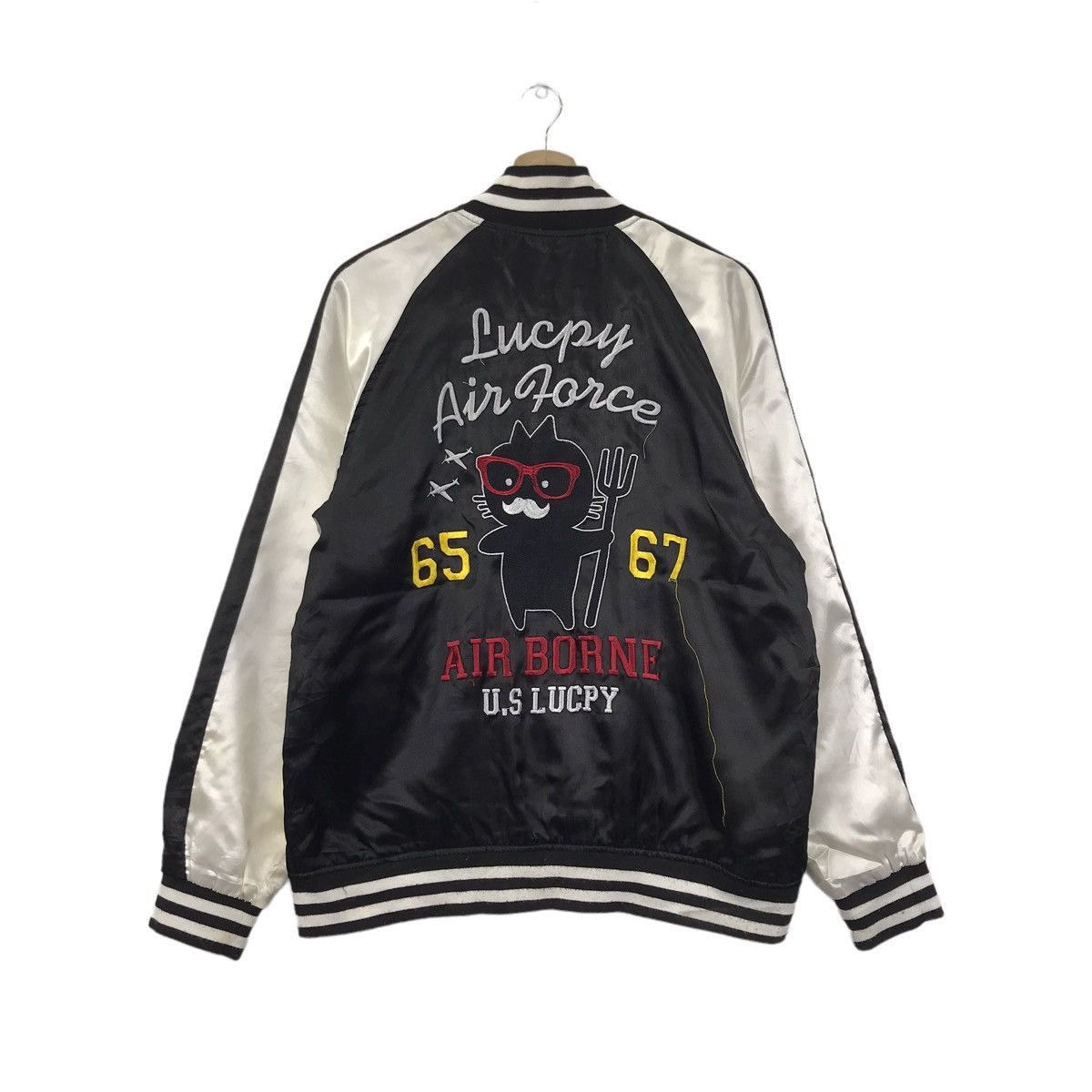 Vintage Vintage LUCPY AIRFORCE 1978 Varsity Sukajan Bomber Jacket Size US L / EU 52-54 / 3 - 1 Thumbnail