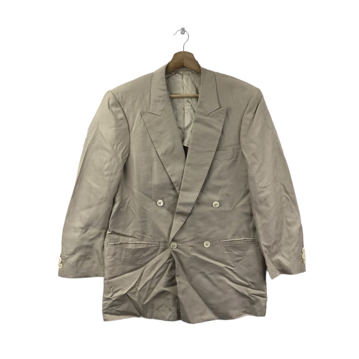 GBOCCHESE Italian Designer Beige Plain store Blazer Coat Jacket