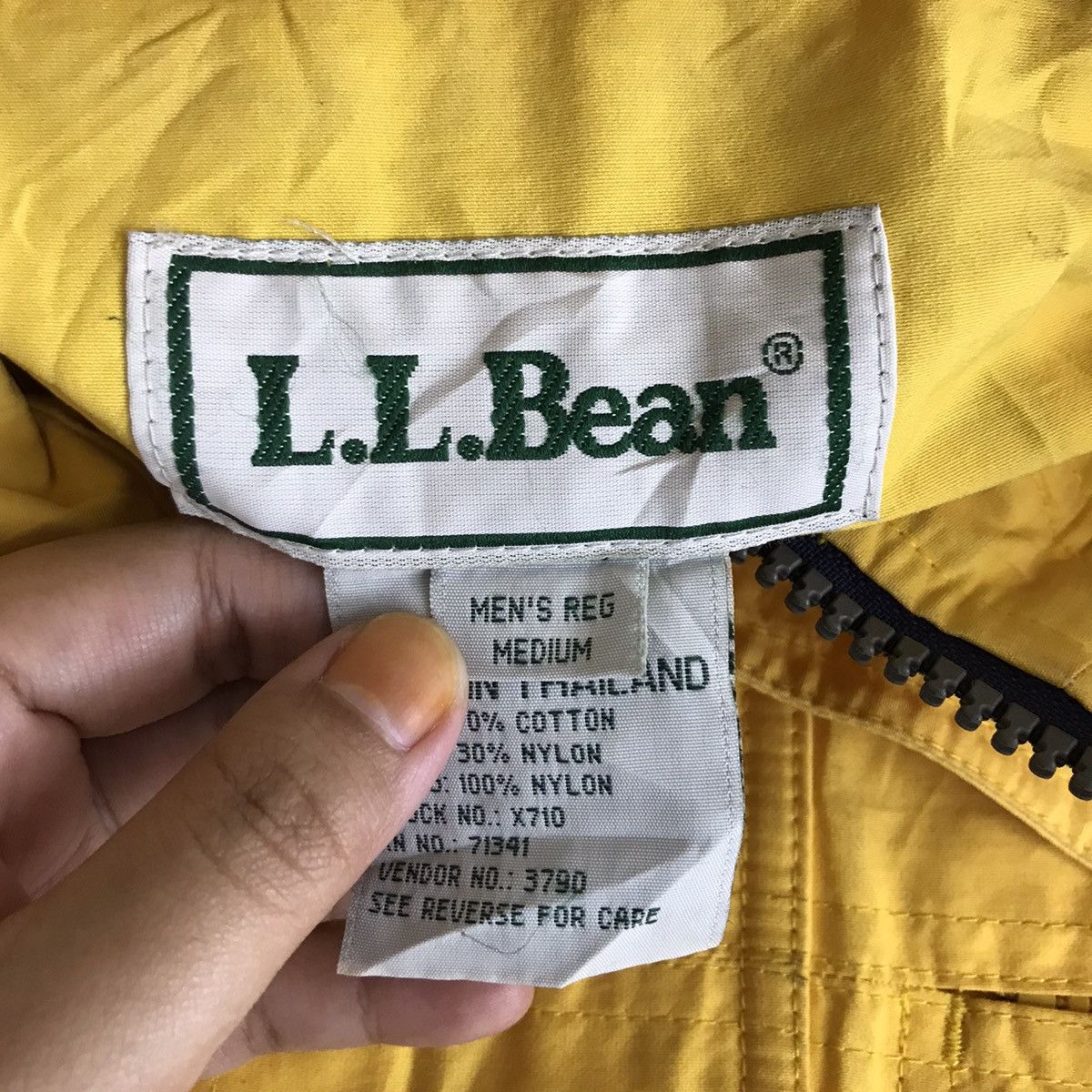 L.L. Bean LL BEAN USA Core Canvas Yellow Bomber Jacket Size US M / EU 48-50 / 2 - 5 Thumbnail