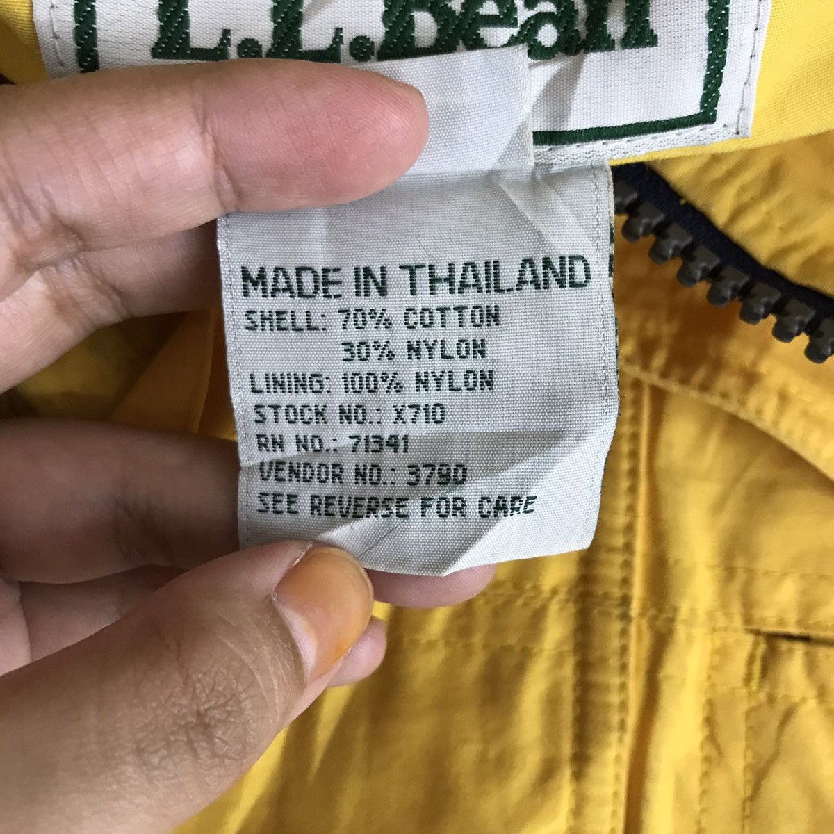 L.L. Bean LL BEAN USA Core Canvas Yellow Bomber Jacket Size US M / EU 48-50 / 2 - 6 Thumbnail
