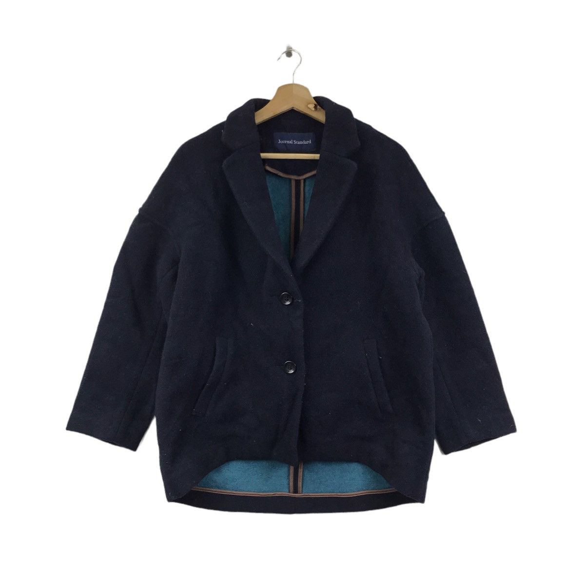 Japanese Brand JOURNAL STANDARD Japanese Brand Wool Navy Plain BlazerJacket Size US M / EU 48-50 / 2 - 1 Thumbnail