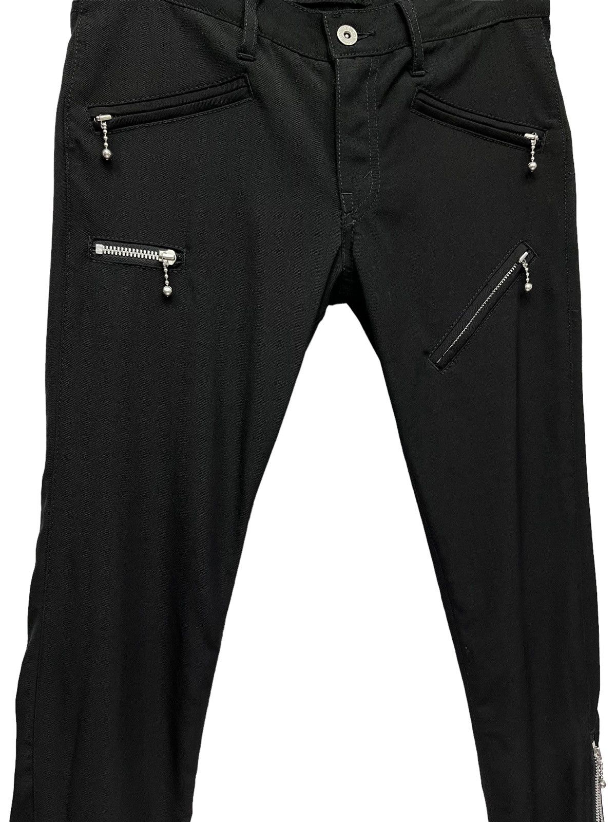 Comme des Garcons JUNYA WATANABE CDG Punk Multi Zipper Wool Skinny Pants Size 28" / US 6 / IT 42 - 5 Thumbnail
