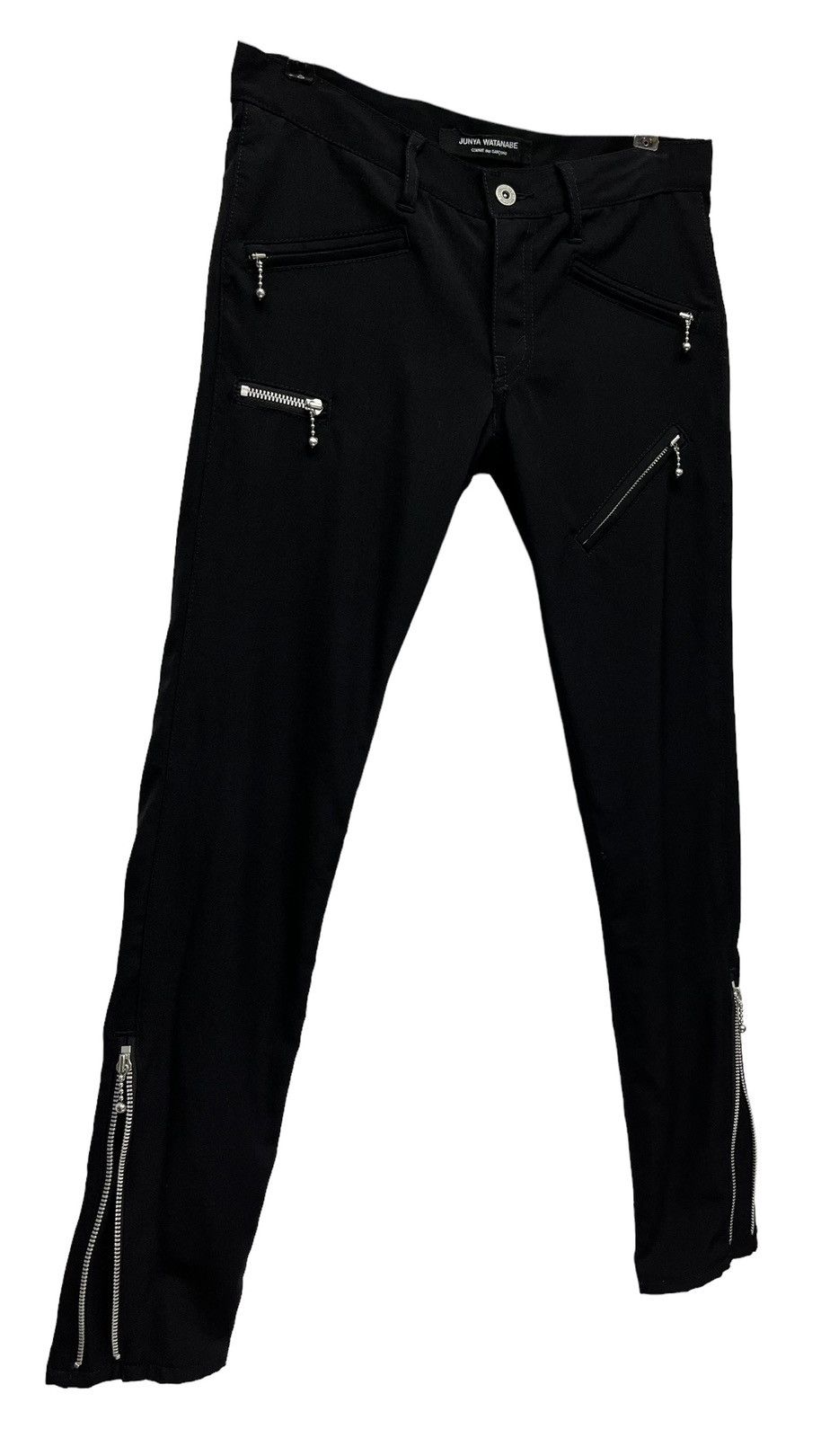Comme des Garcons JUNYA WATANABE CDG Punk Multi Zipper Wool Skinny Pants Size 28" / US 6 / IT 42 - 2 Thumbnail