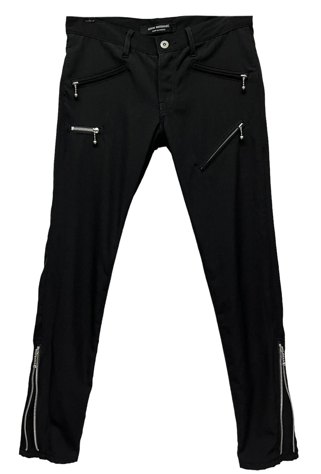 Comme des Garcons JUNYA WATANABE CDG Punk Multi Zipper Wool Skinny Pants Size 28" / US 6 / IT 42 - 3 Thumbnail