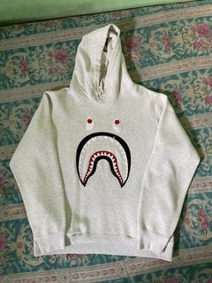 BAPE Shark Teriyaki Alien pullover hoodie a bathing ape NIGO Gray Size S