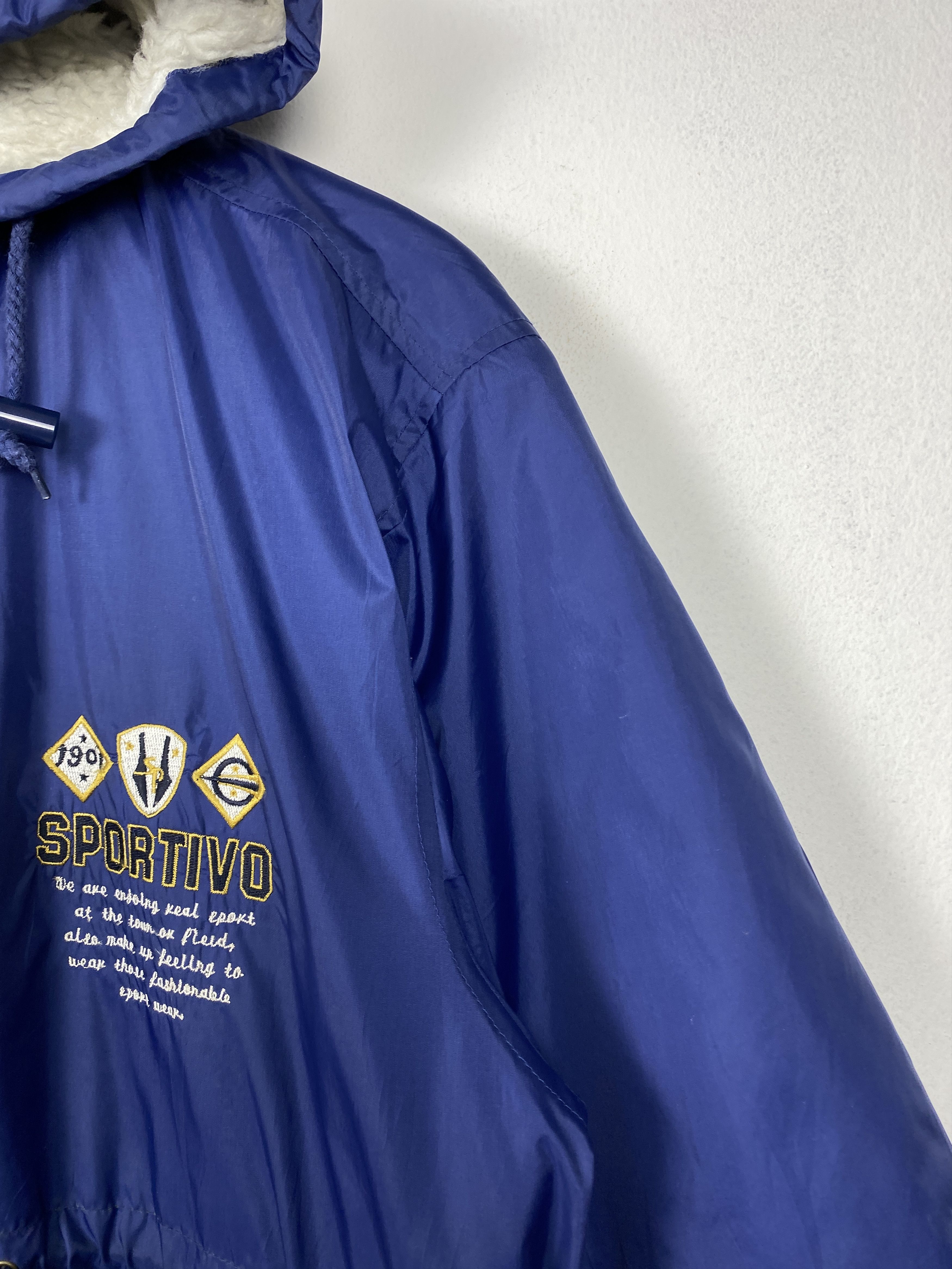 La Sportiva Vintage SPORTIVO Sherpa Lining Hoodie Button Up Jacket Size US M / EU 48-50 / 2 - 3 Thumbnail