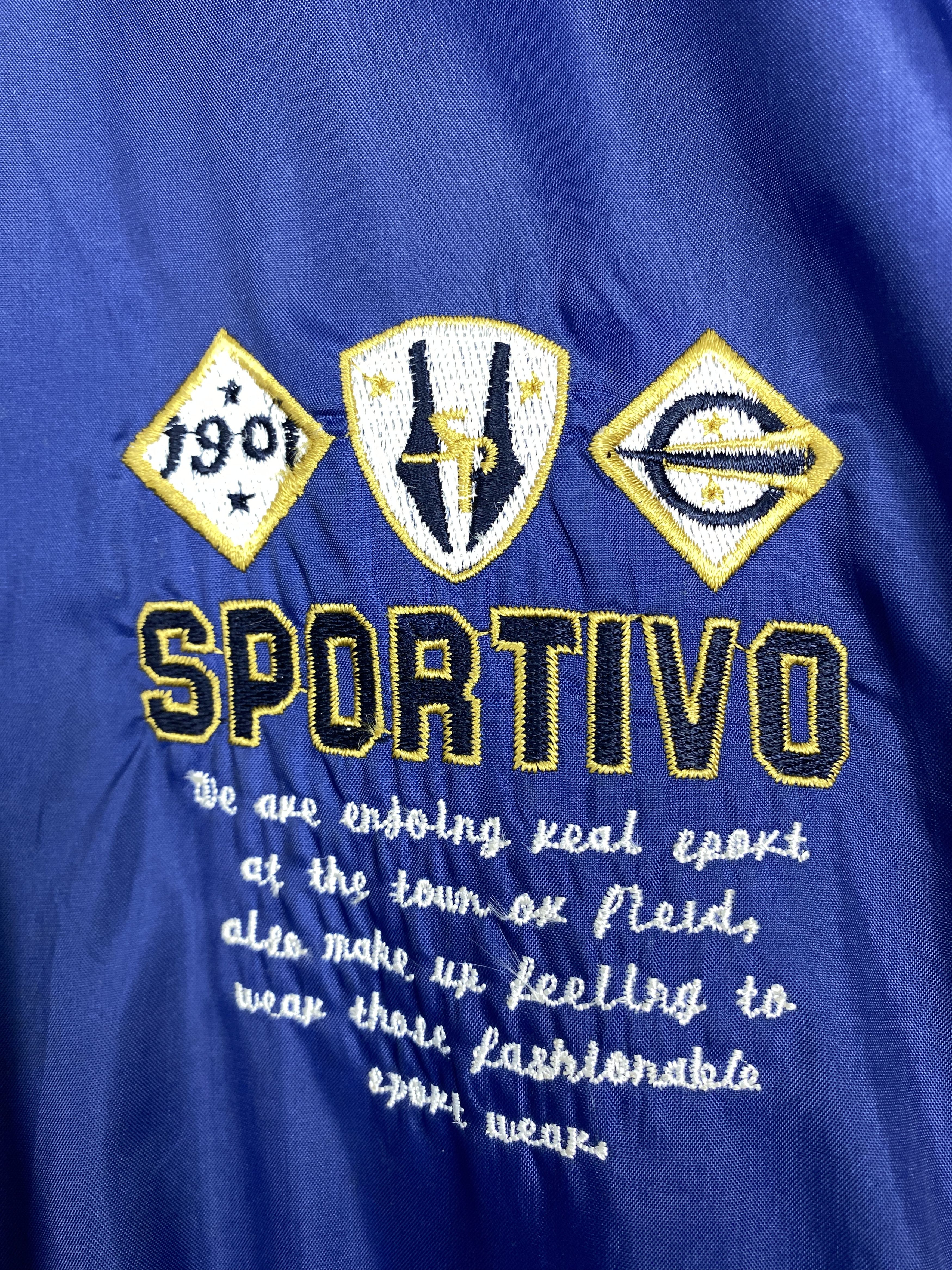 La Sportiva Vintage SPORTIVO Sherpa Lining Hoodie Button Up Jacket Size US M / EU 48-50 / 2 - 5 Thumbnail
