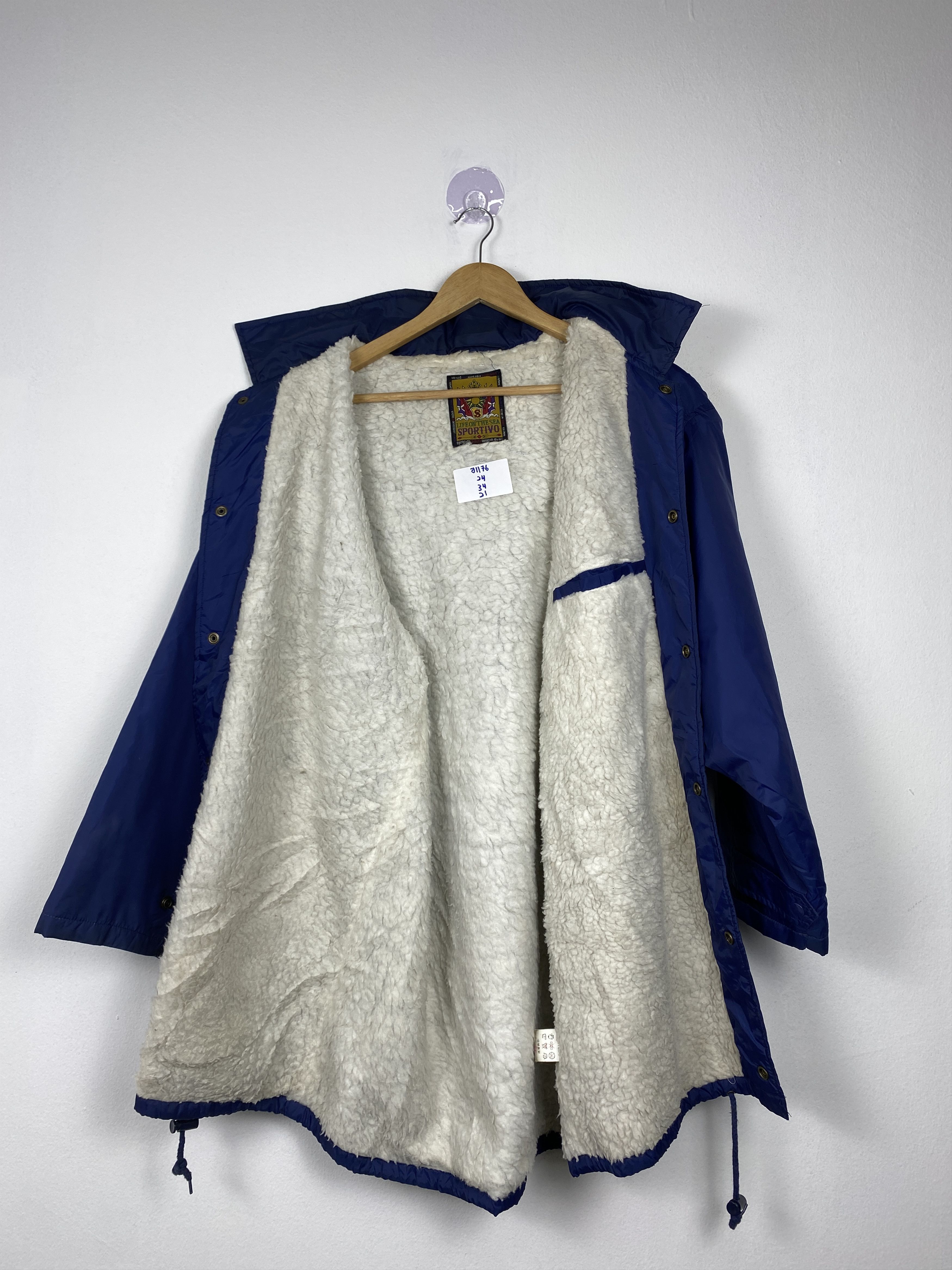 La Sportiva Vintage SPORTIVO Sherpa Lining Hoodie Button Up Jacket Size US M / EU 48-50 / 2 - 8 Thumbnail