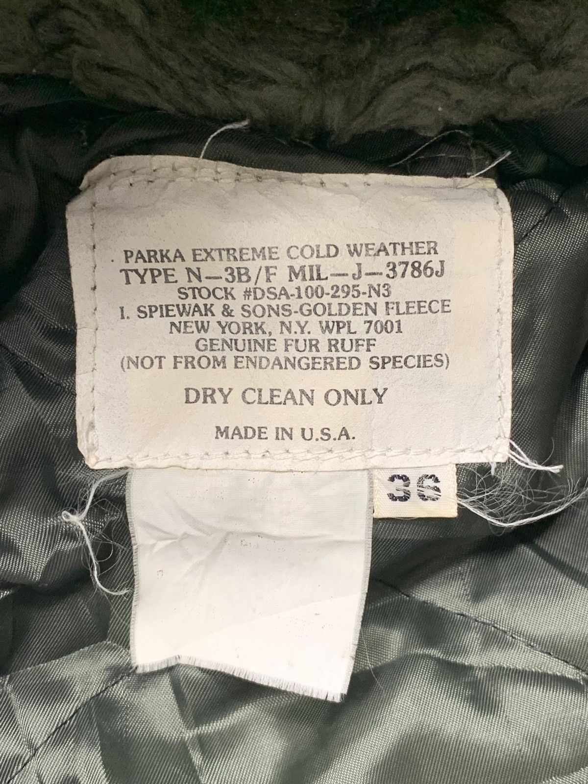 I. Spiewak And Sons Vintage I Spiewak & Sons Golden Fleece NY Parka Fur Ruff Size US M / EU 48-50 / 2 - 8 Thumbnail