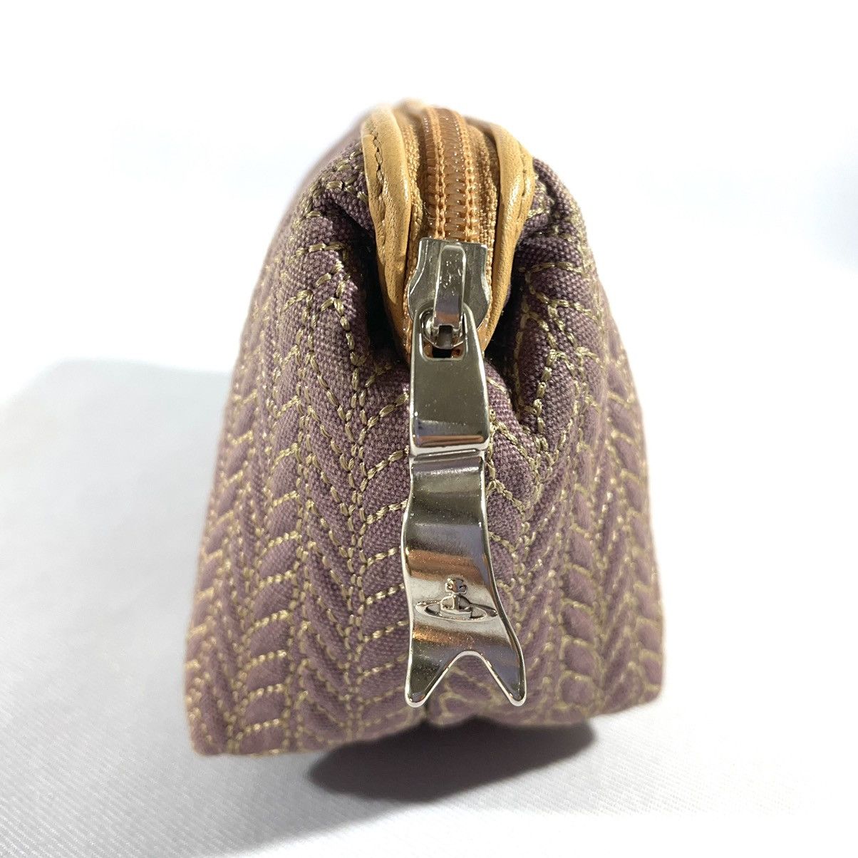 Vivienne Westwood Purple Quilted Canvas Orb Pouch Size ONE SIZE - 5 Thumbnail